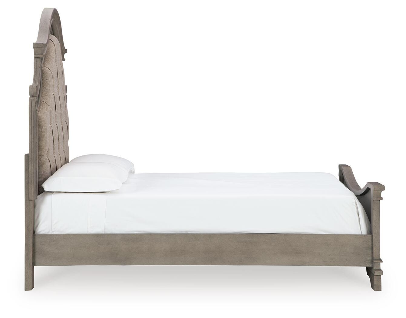 Cama Queen con paneles y mesita de noche Lodenbay - image 5