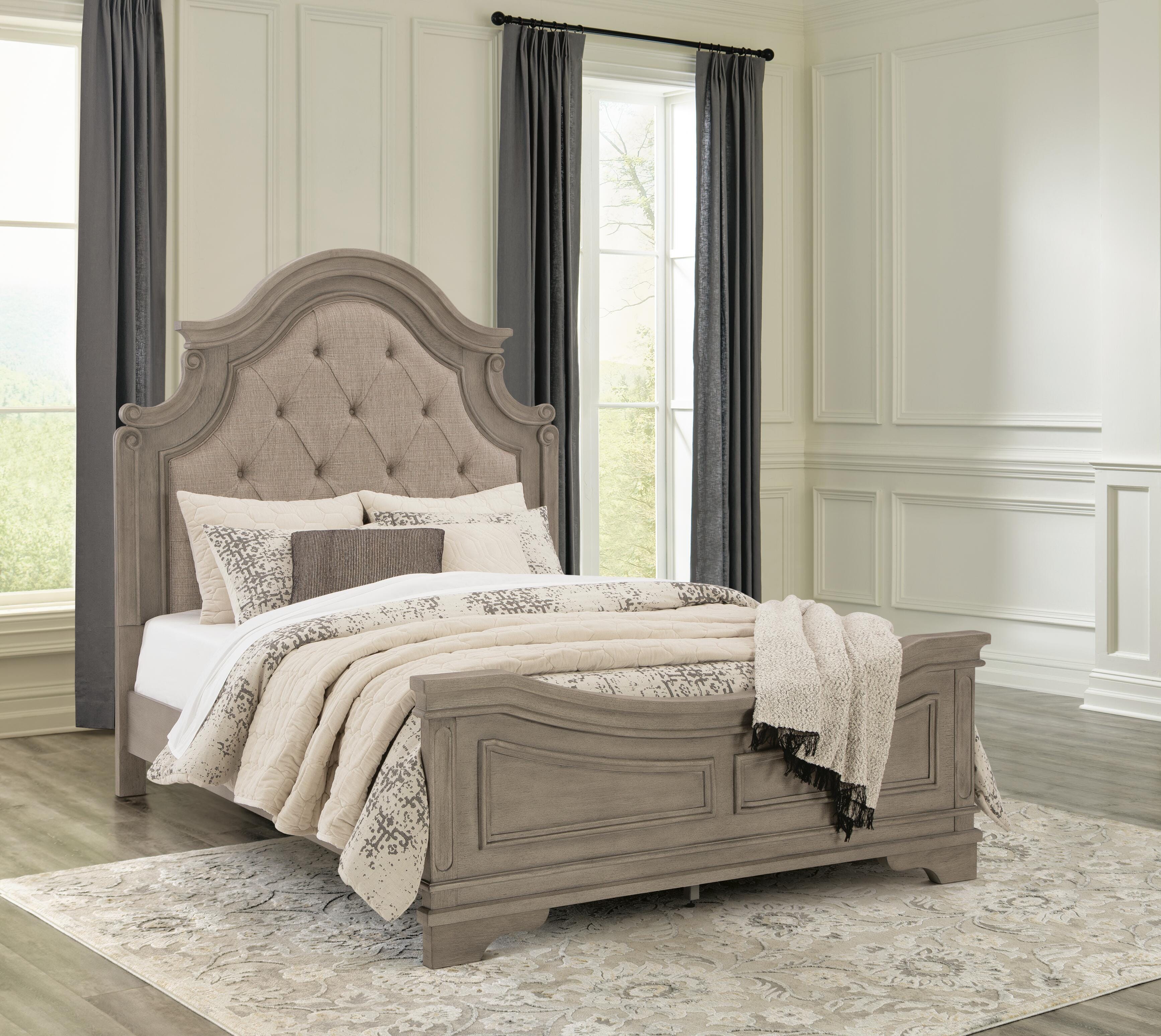 Cama Queen con paneles y mesita de noche Lodenbay - image 10