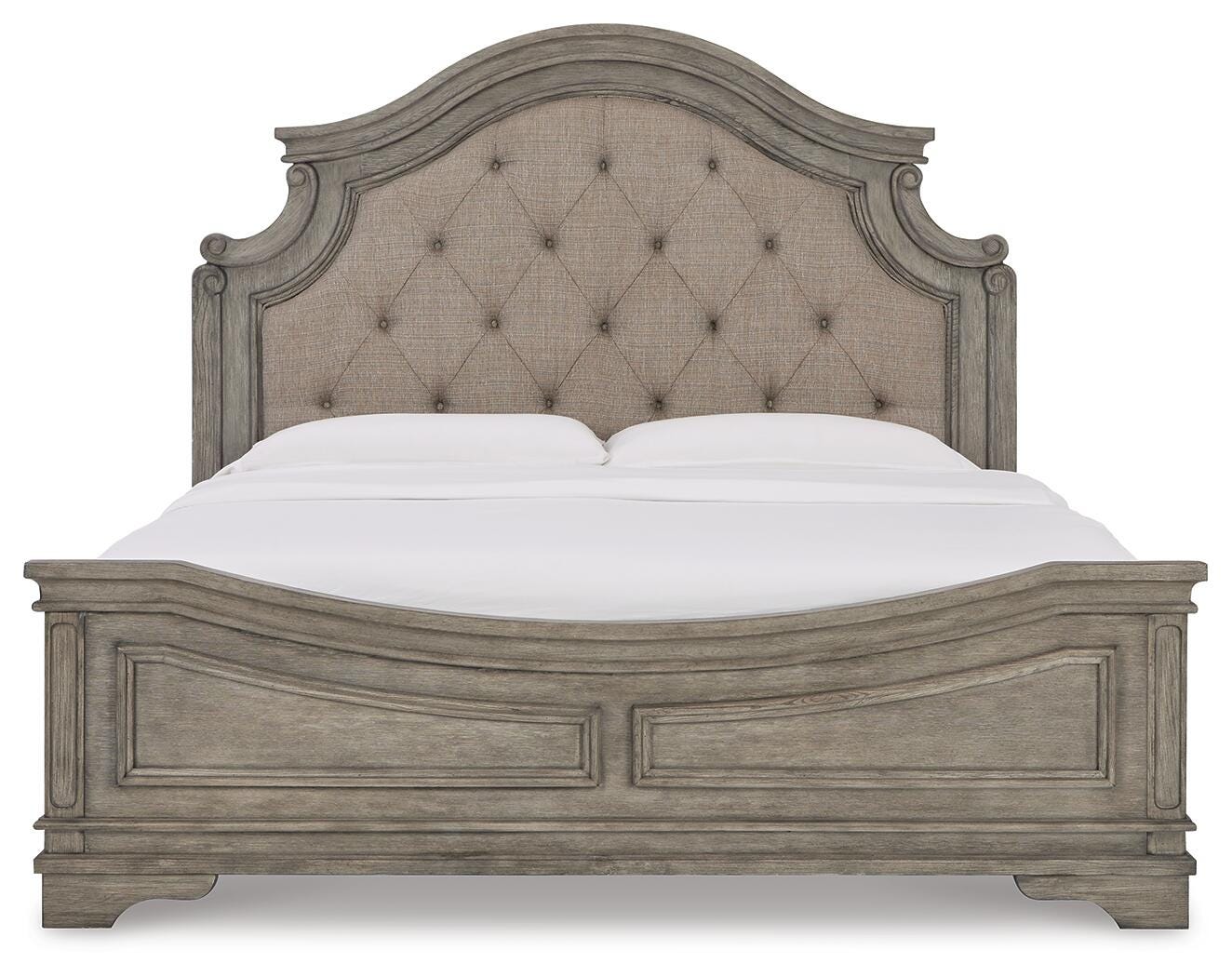 Cama Lodenbay King tapizada, cómoda, espejo y mesita de noche - image 2