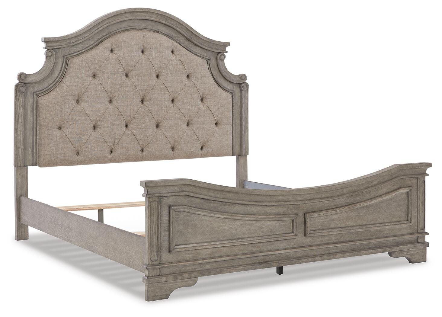 Cama Lodenbay King tapizada, cómoda, espejo y mesita de noche - image 4