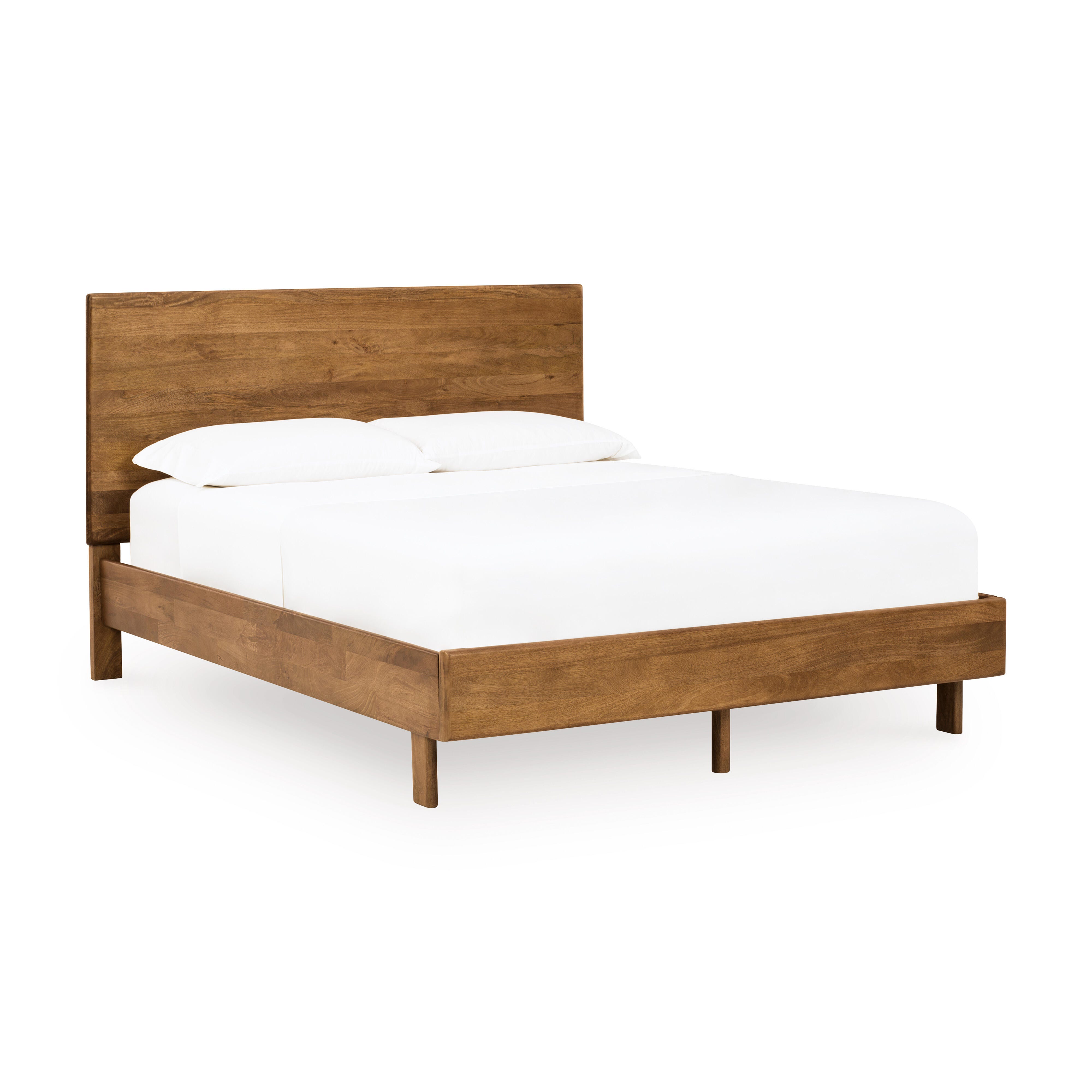 Isanti Queen Panel Bed, Light Brown, large