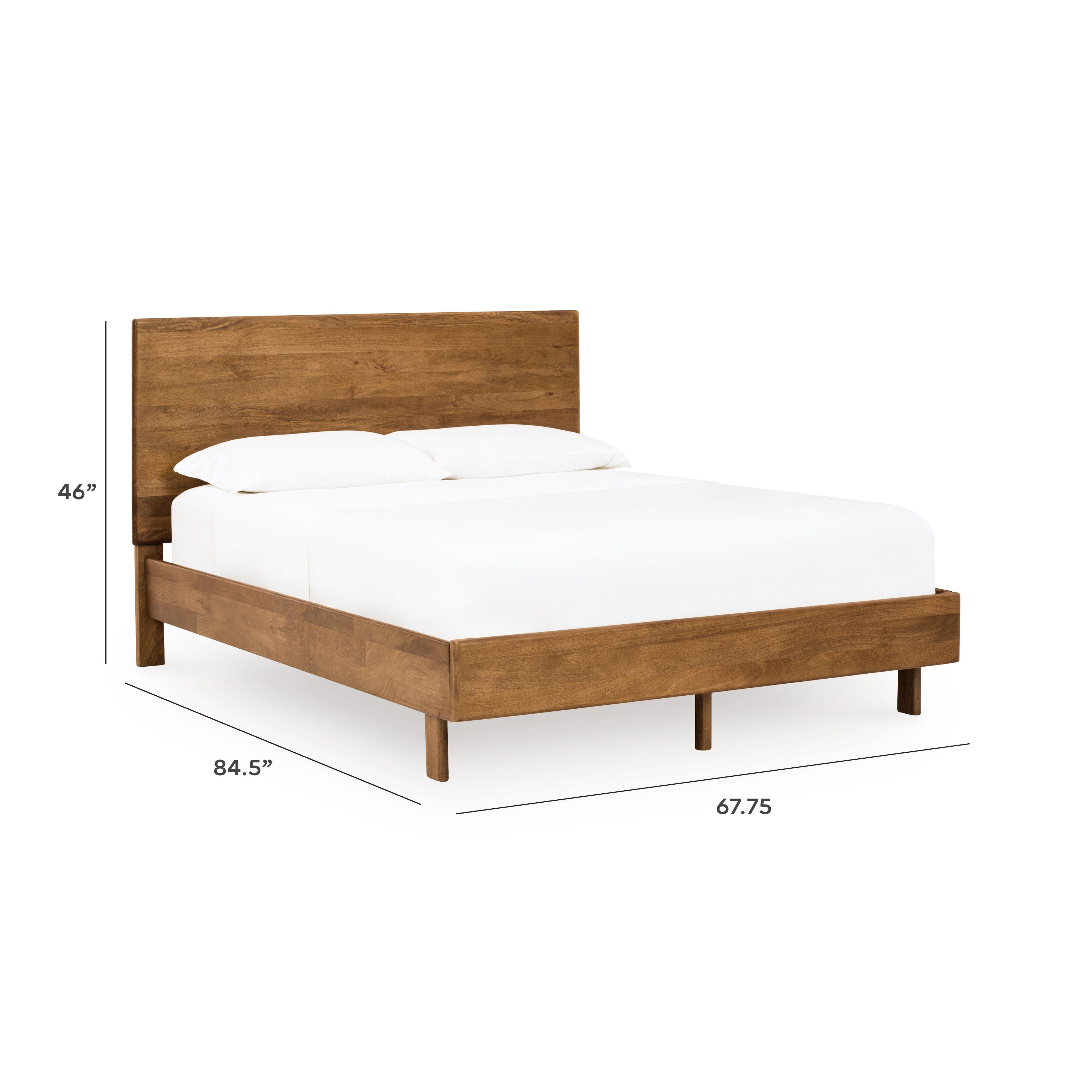 Isanti Queen Panel Bed, Light Brown, large