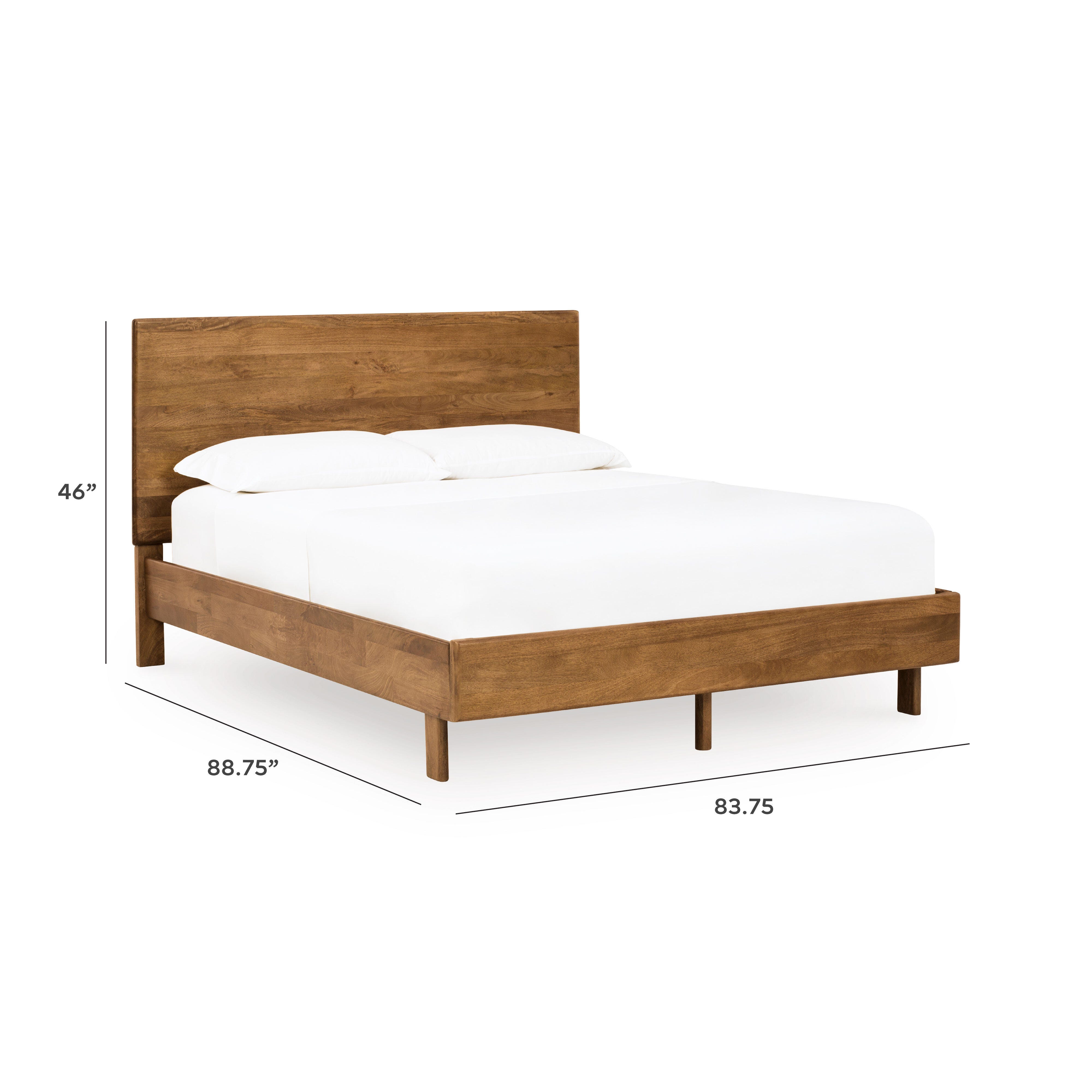Isanti California King Panel Bed, Light Brown, large
