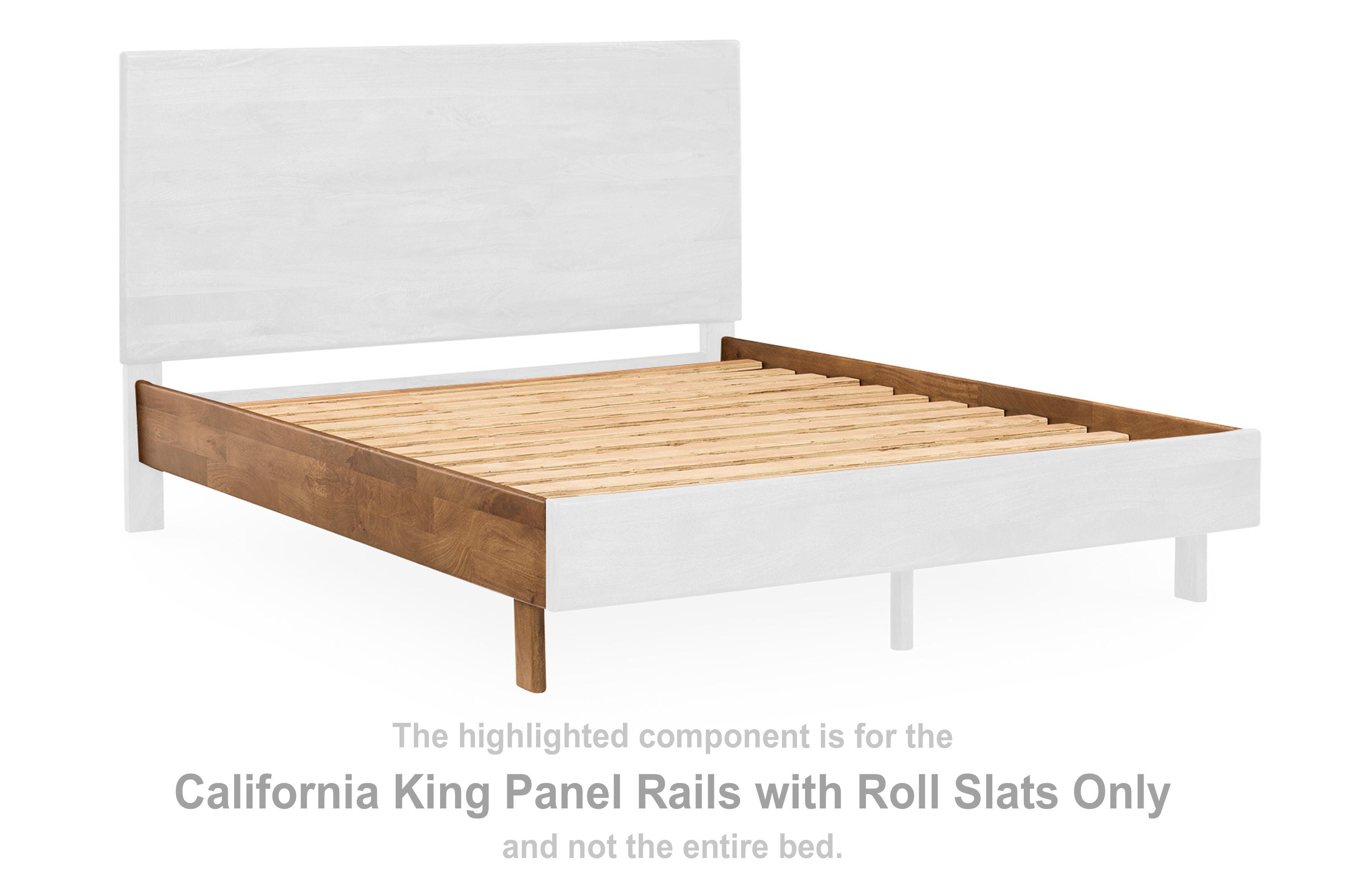 Isanti California King Panel Rails with Roll Slats, , large
