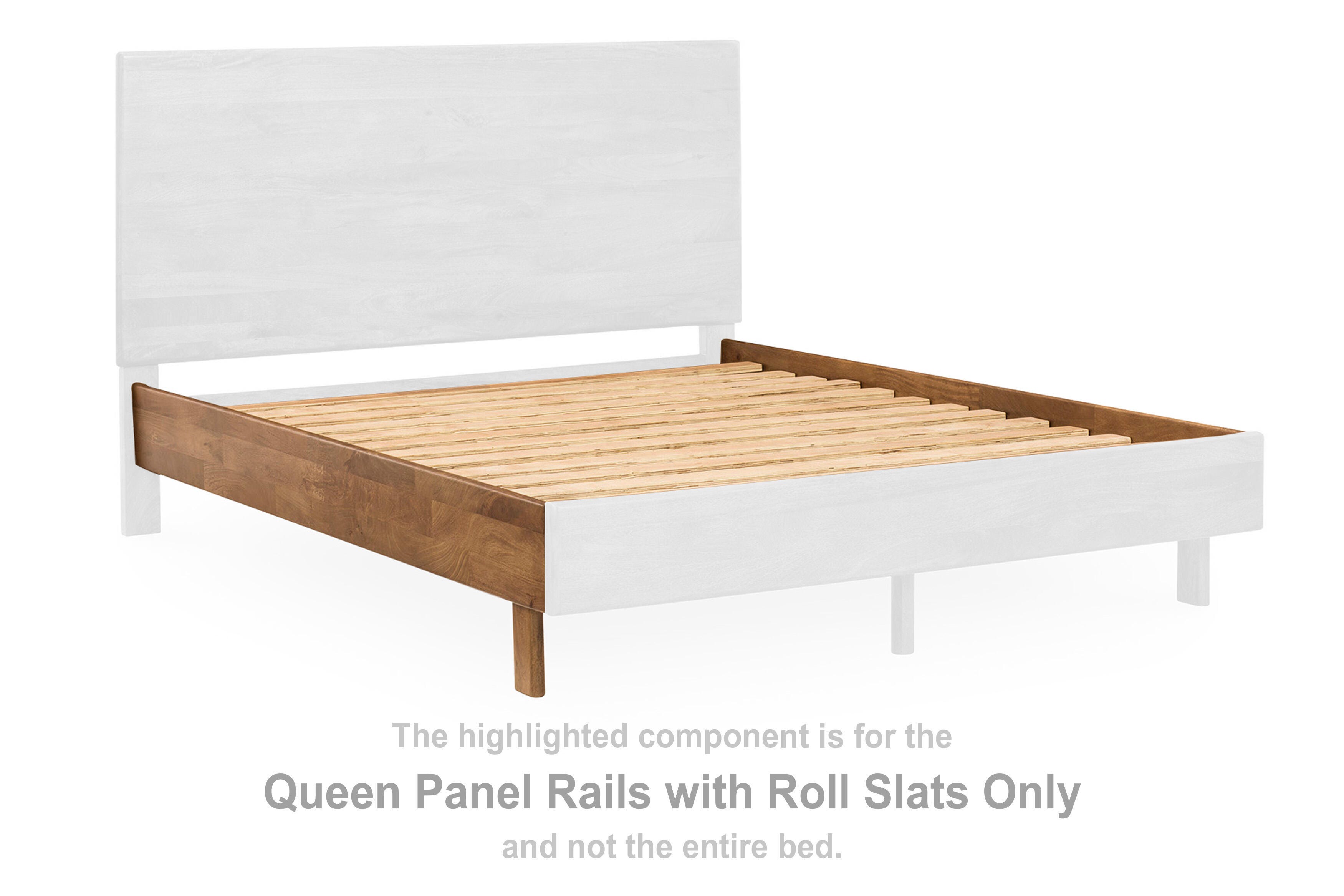 Isanti Queen Panel Rails with Roll Slats, , large