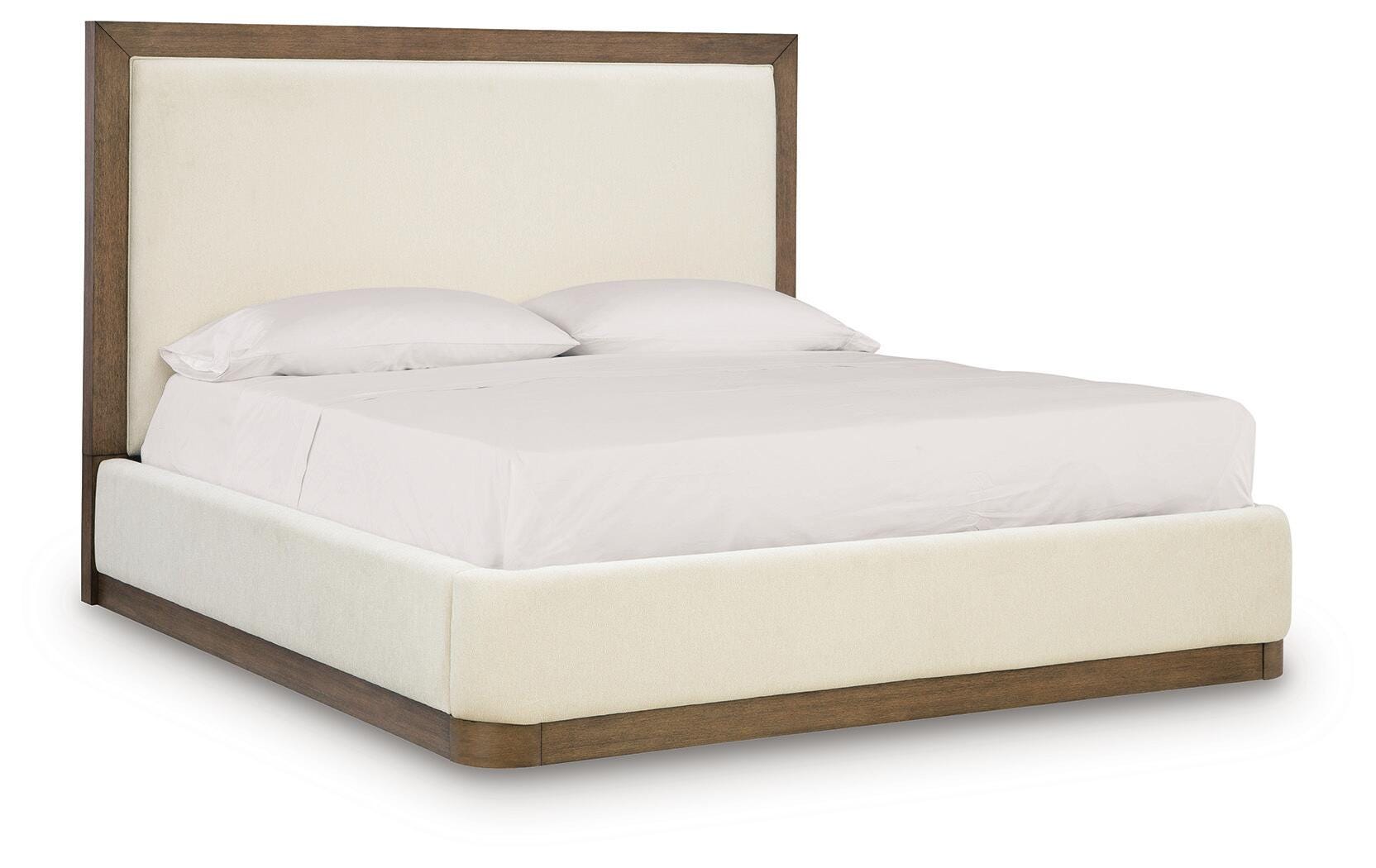 Hennington Queen Upholstered Bed, Medium Brown, large