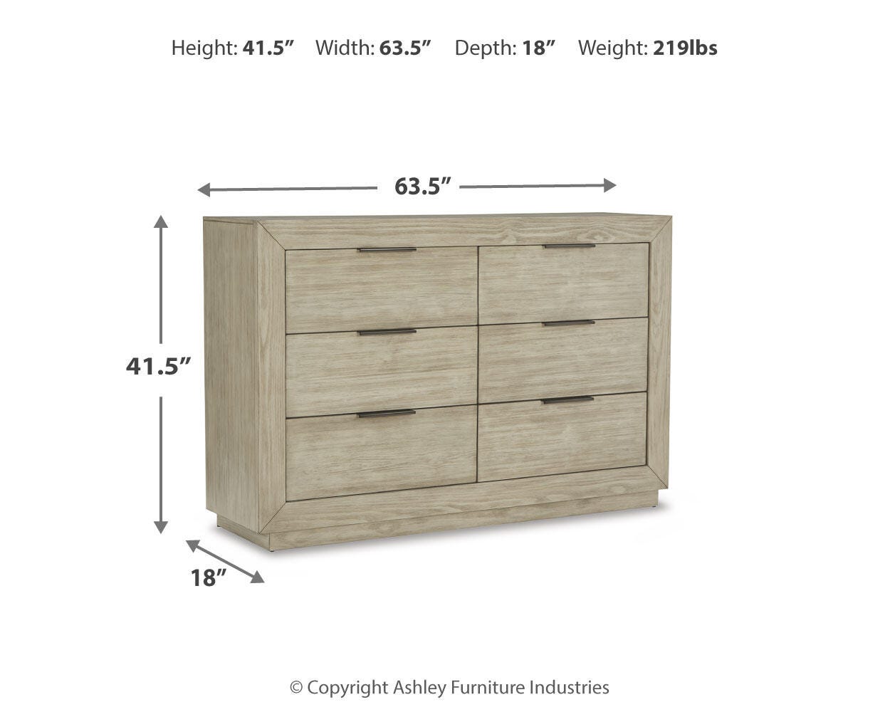 Hennington Dresser, Bisque, large