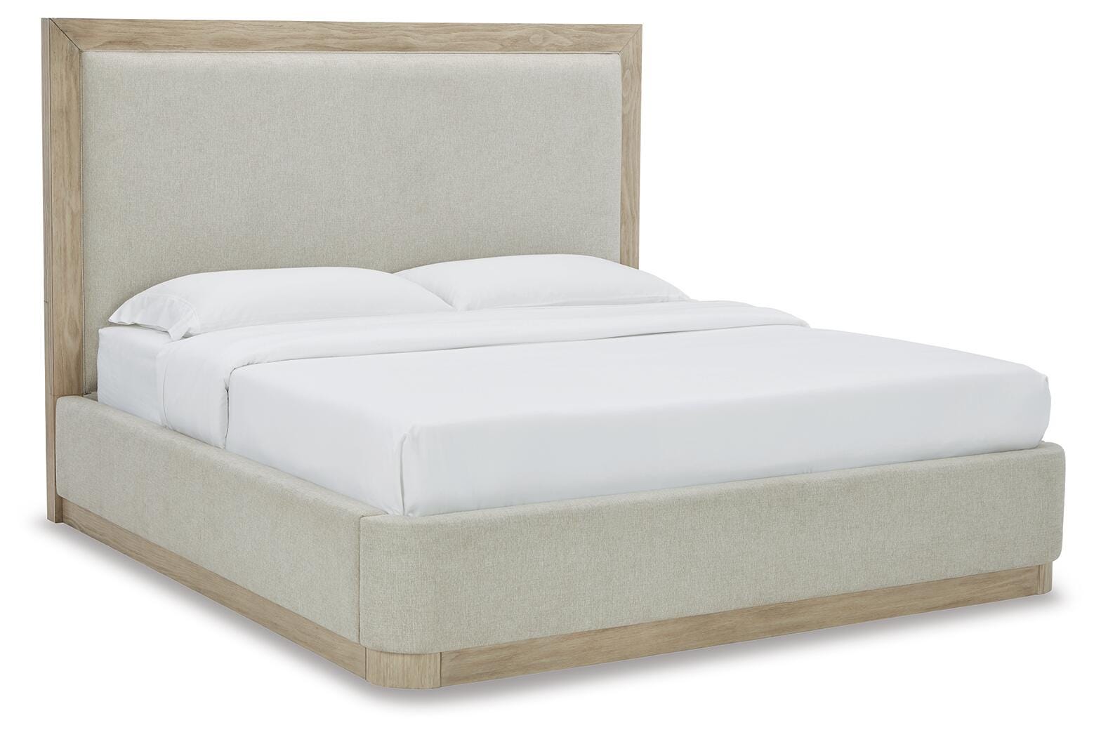Hennington Queen Upholstered Bed, Bisque, large