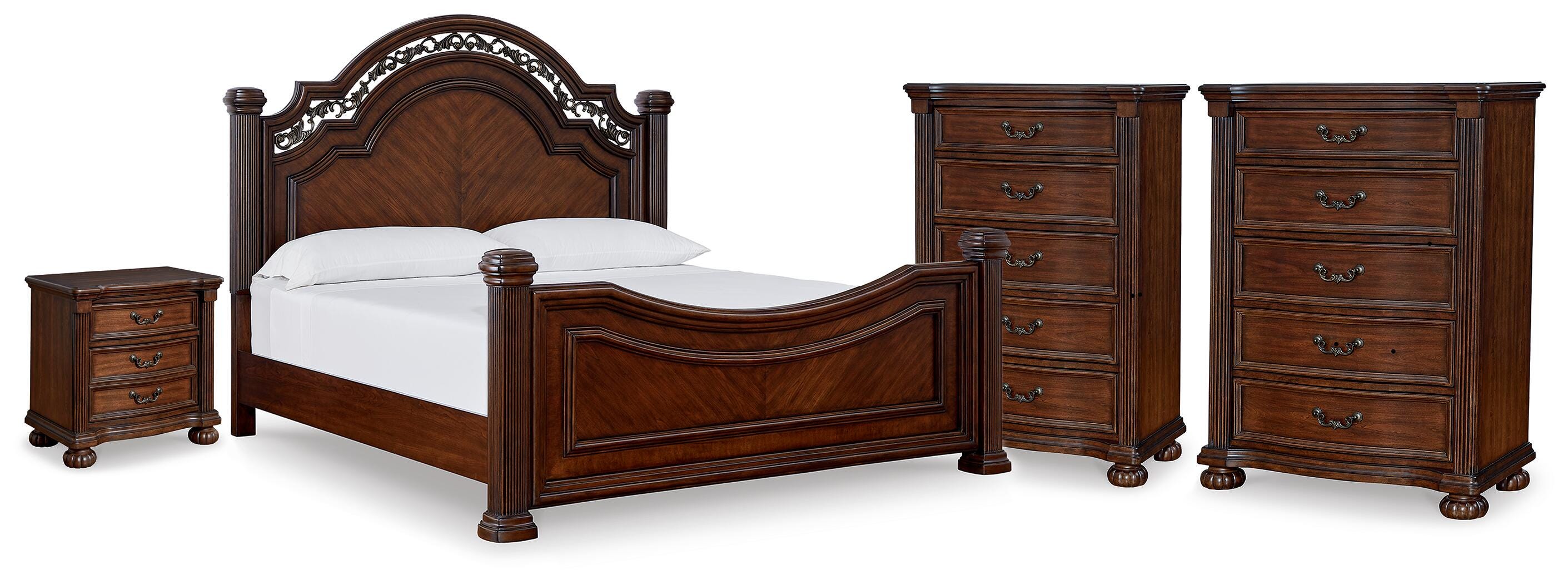 Lavinton King Poster Bed, 2 Chests and Nightstand - image 1