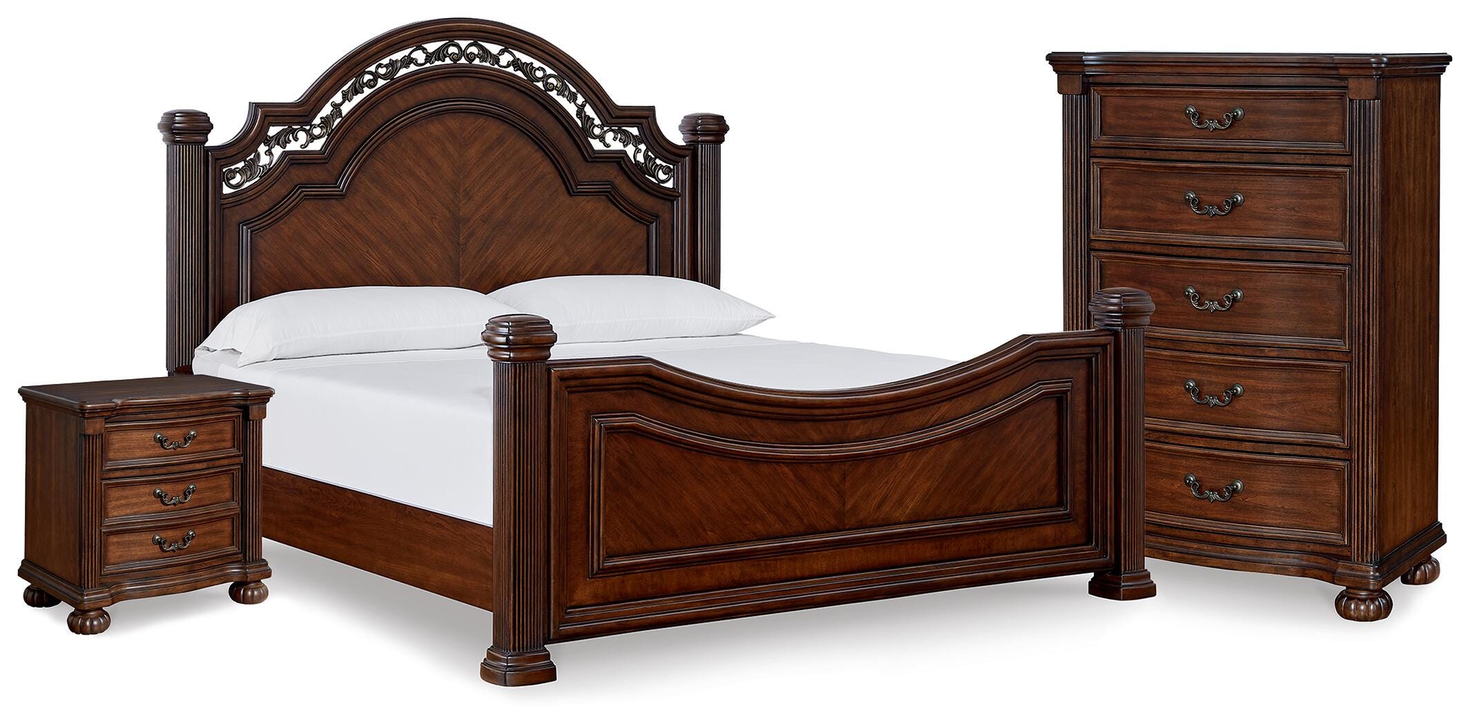 Cama Queen, cómoda y mesita de noche Lavinton - image 1