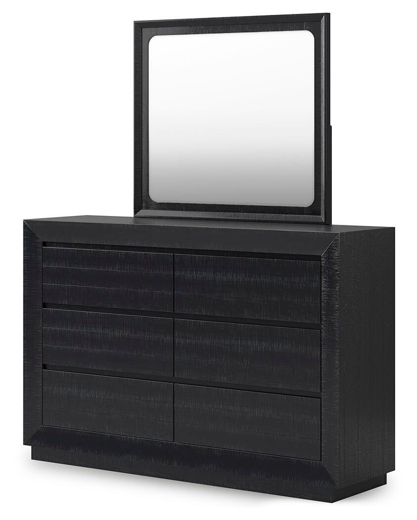 Cama de panel, tocador y espejo Londer King - image 5