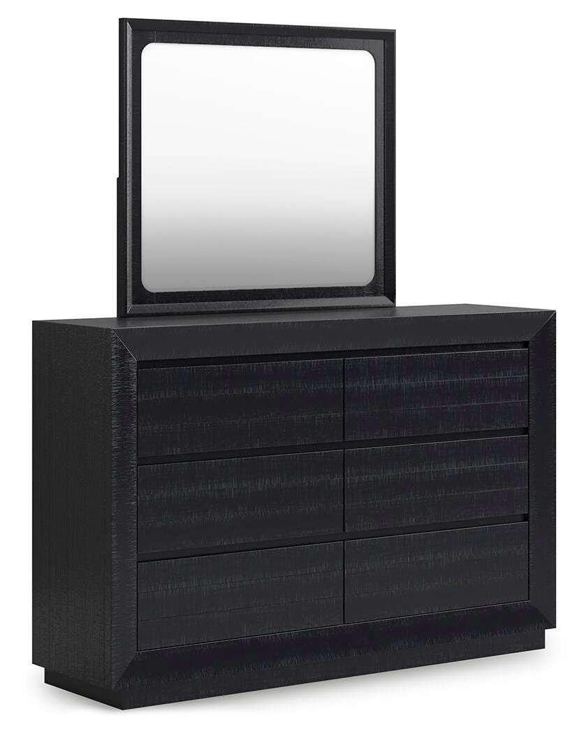 Cama de panel, tocador y espejo Londer King - image 2