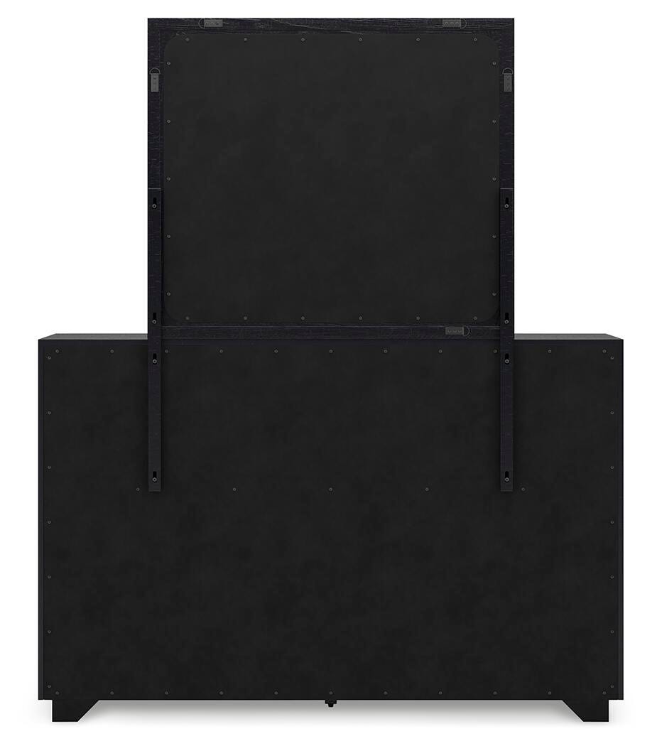 Cama de panel, tocador y espejo Londer King - image 7
