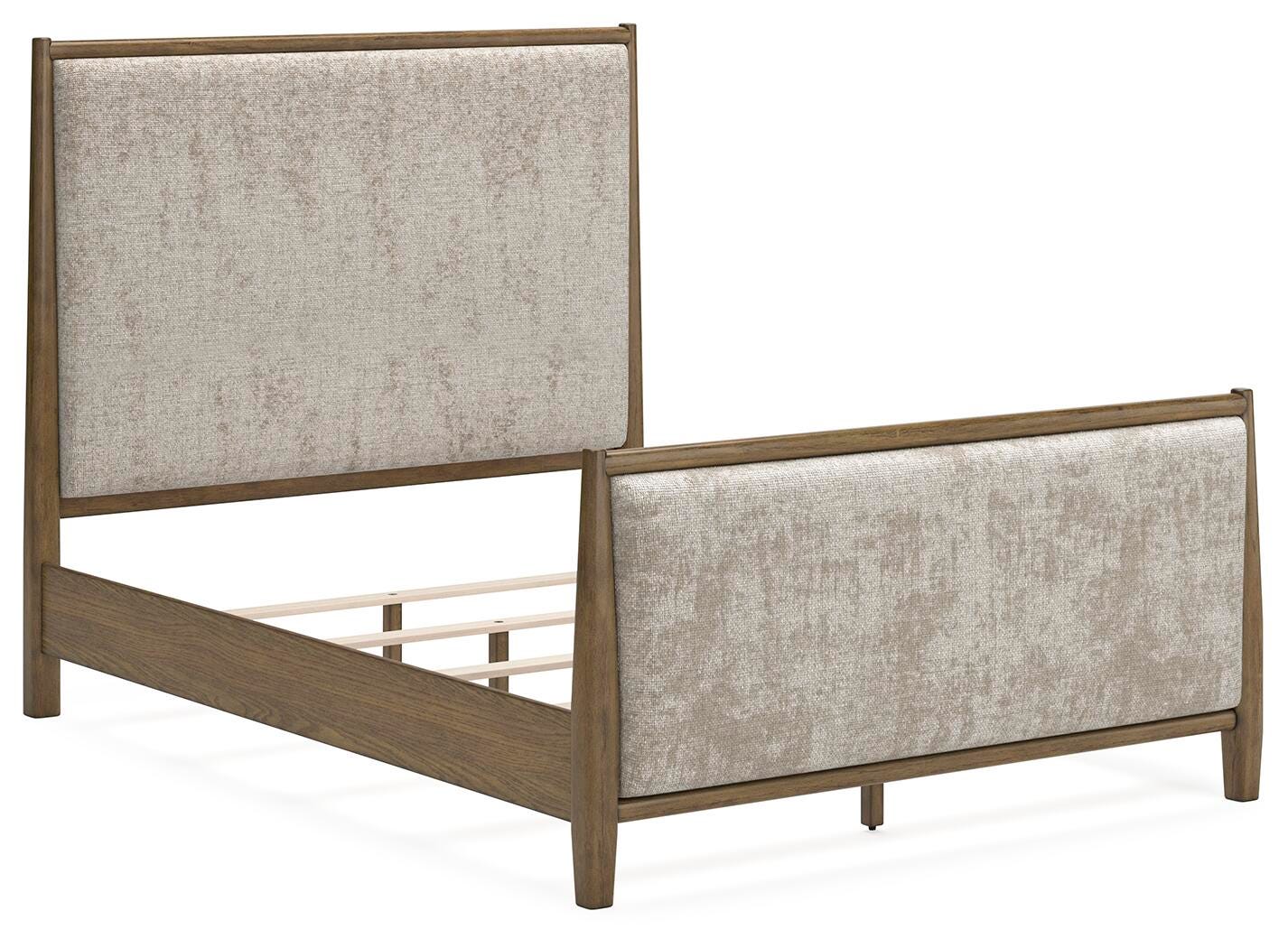 Roanhowe Queen Upholstered Bed, Brown, large