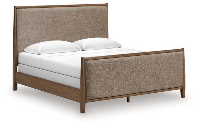 Roanhowe King Upholstered Bed, Brown