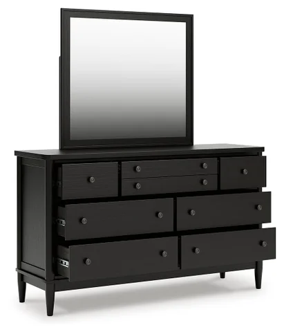 black 8 drawer dresser with mirror Noble House Hero Modern Black 8-Drawer 47.2 in. Wide Chest of Drawers, Hallway Tall Dresser for Closet 184964