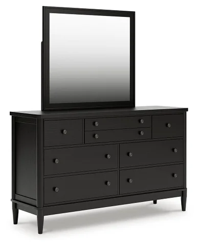 ashley black dresser with mirror Signature Design by Ashley Raechalla Black Dresser and Mirror | Midwest Clearance Center