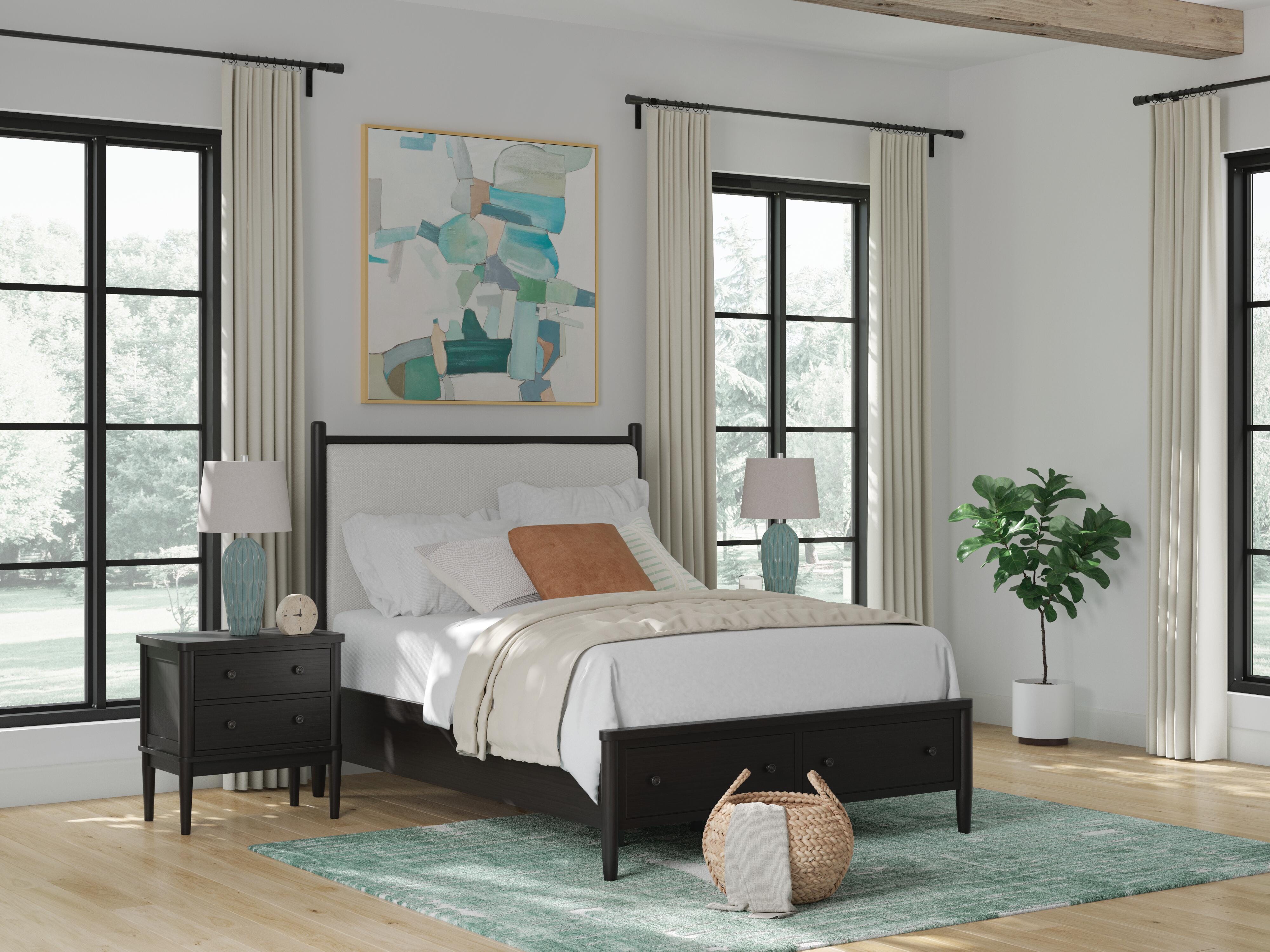 Portdown Queen Upholstered Panel Storage Bed - image 1