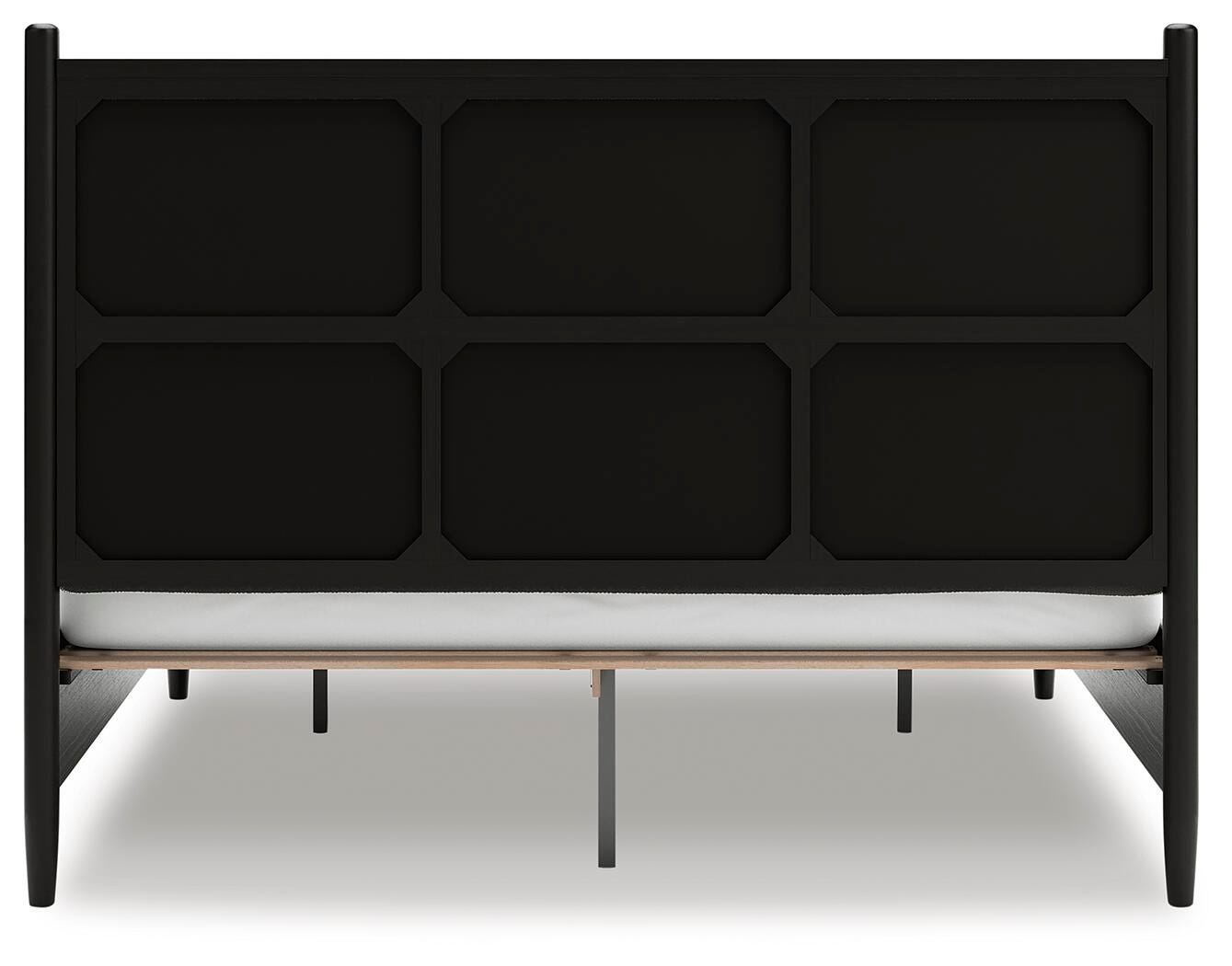 Portdown California King Upholstered Panel Storage Bed, Black, large