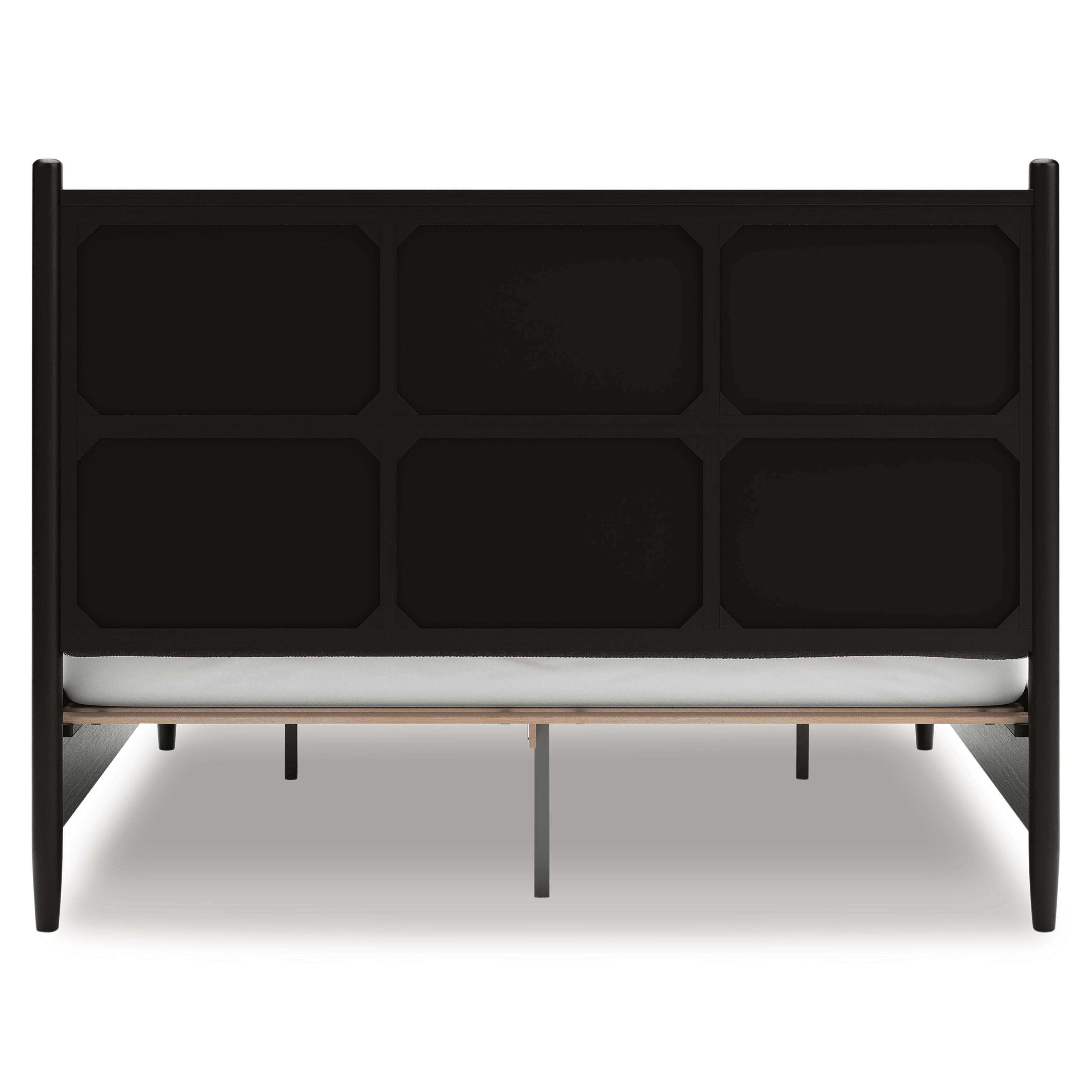 Portdown California King Upholstered Panel Storage Bed, Black, large