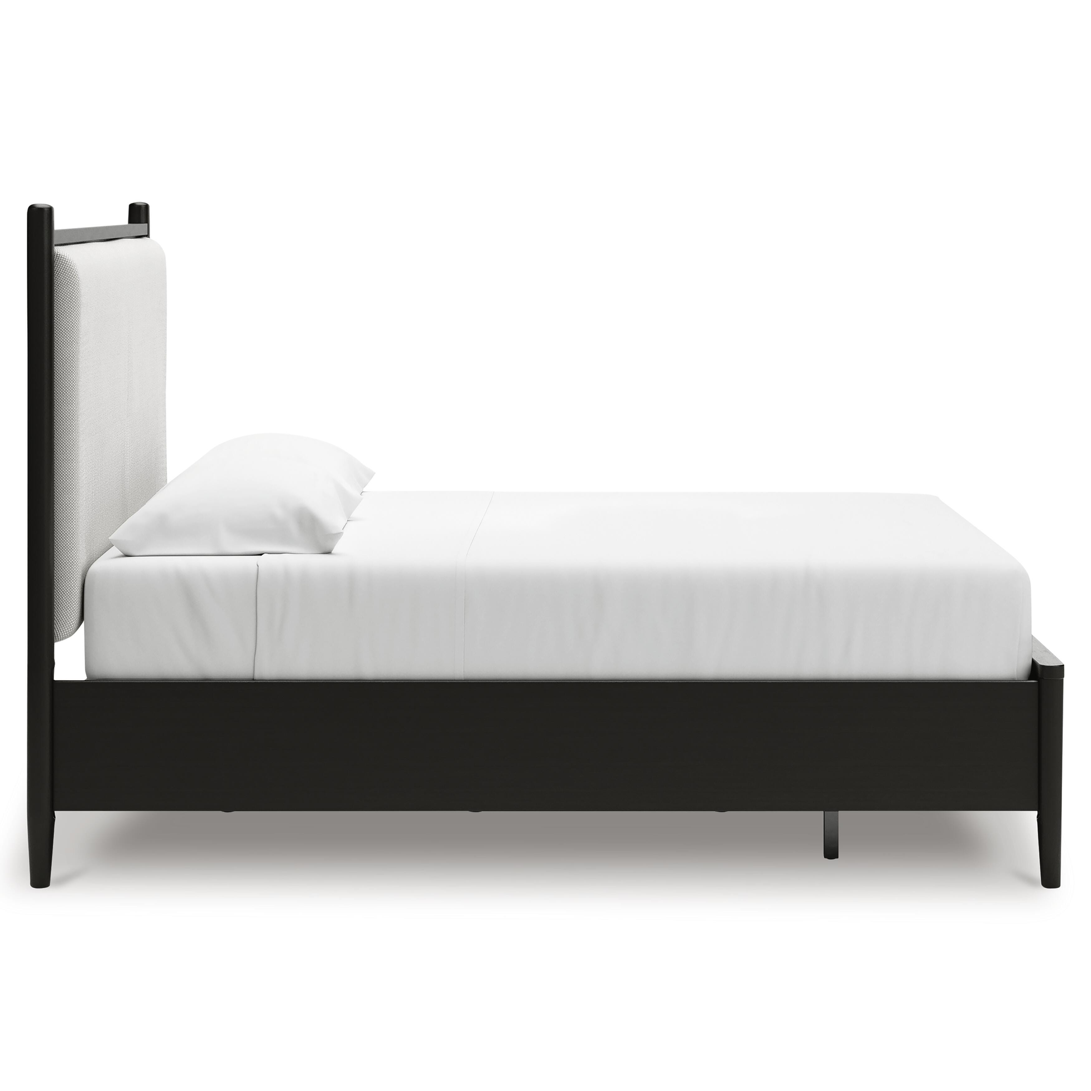 Portdown California King Upholstered Panel Storage Bed, Black, large