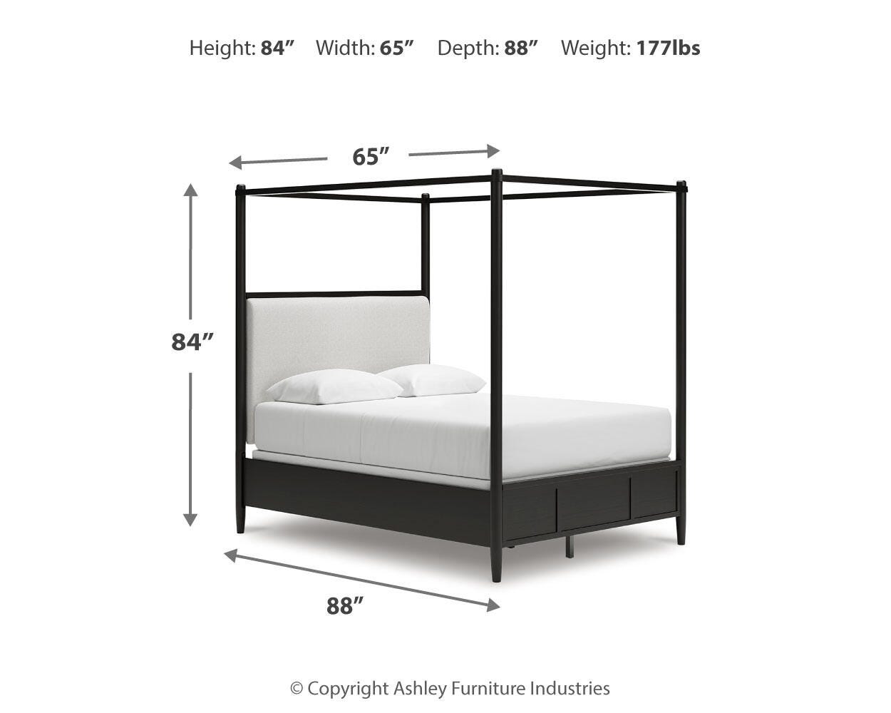 Portdown Queen Upholstered Canopy Bed - image 10