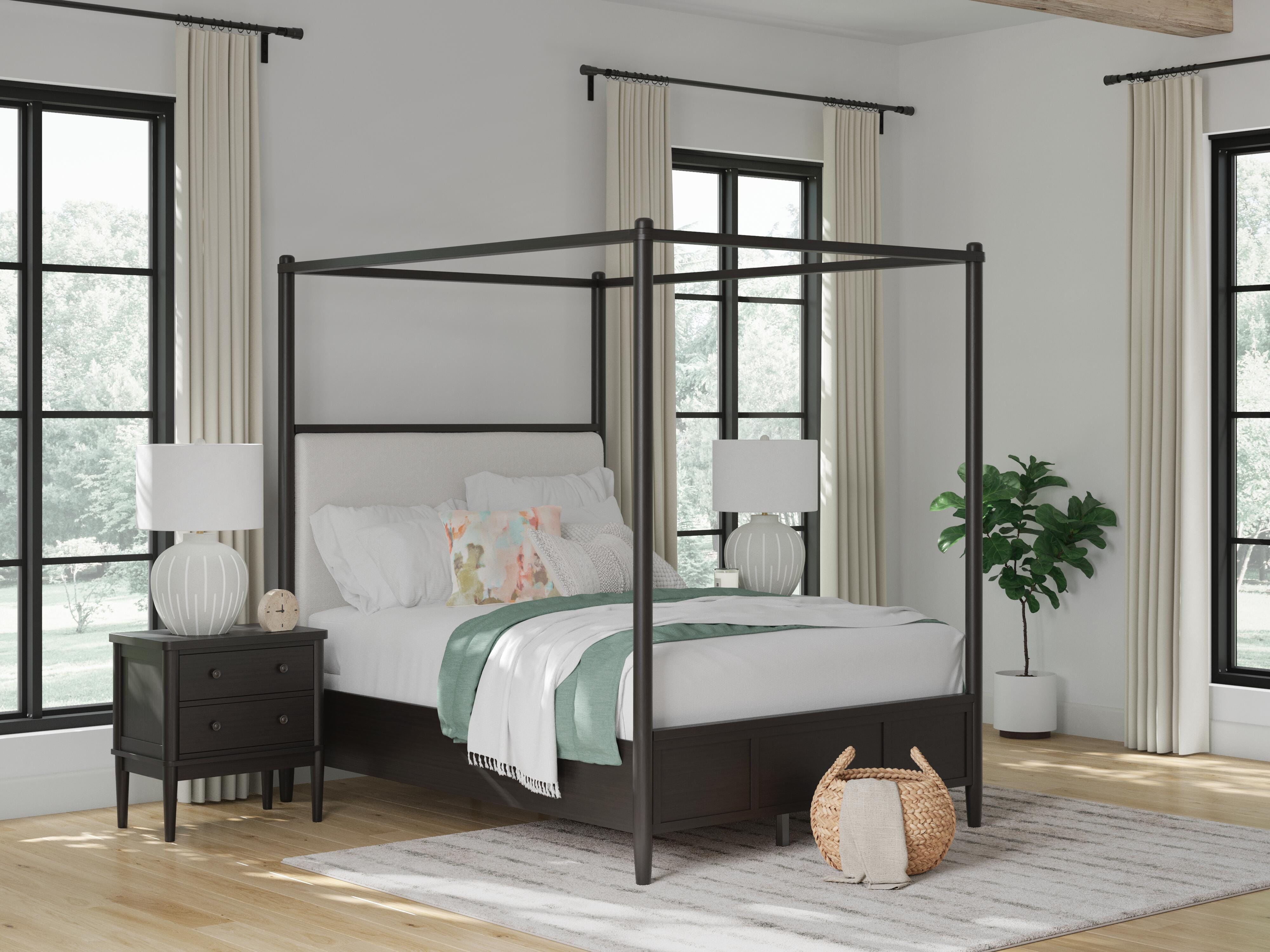 Portdown Queen Upholstered Canopy Bed - image 1