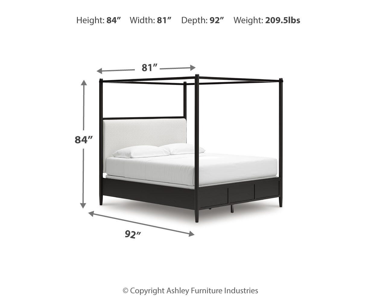 Portdown California King Upholstered Canopy Bed - image 4