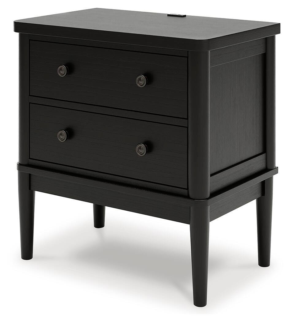 Portdown Queen Upholstered Canopy Bed with Dresser and Nightstand, , large