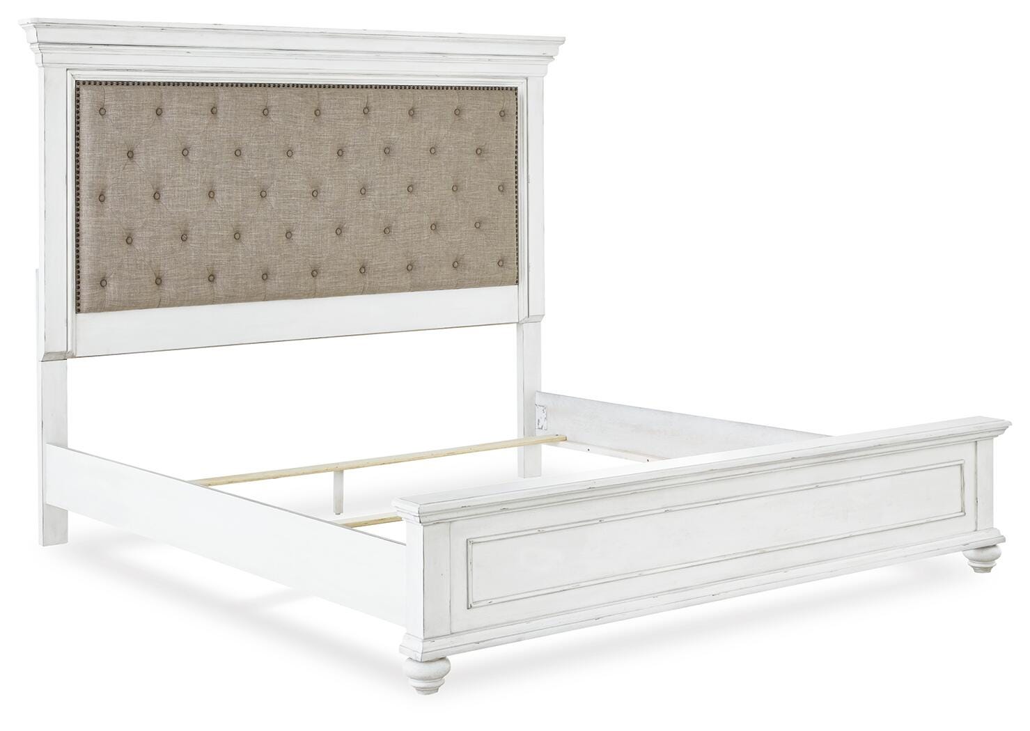 Cama tapizada tamaño Queen Kanwyn, cómoda y mesita de noche - image 7
