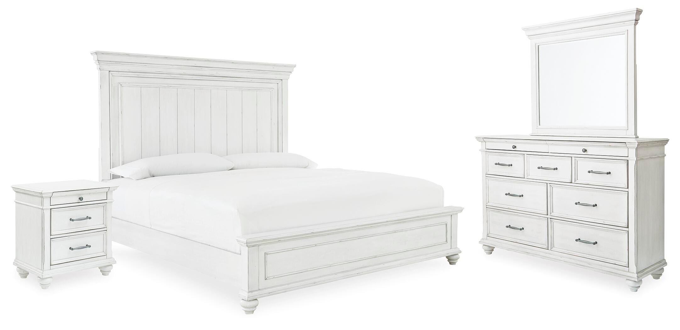 Cama tamaño King, tocador, espejo y mesita de noche Kanwyn - image 2