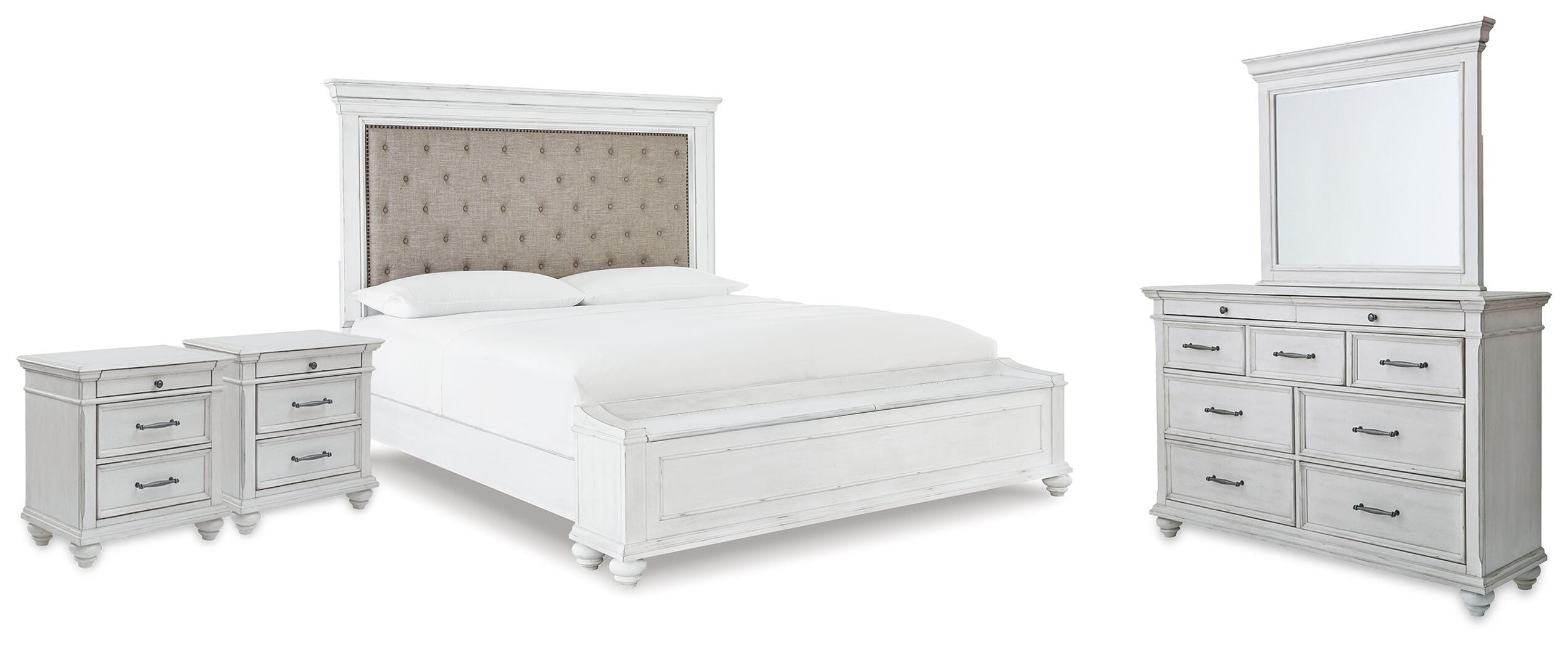 Cama, tocador, espejo y 2 mesitas de noche Kanwyn King Panel - image 1
