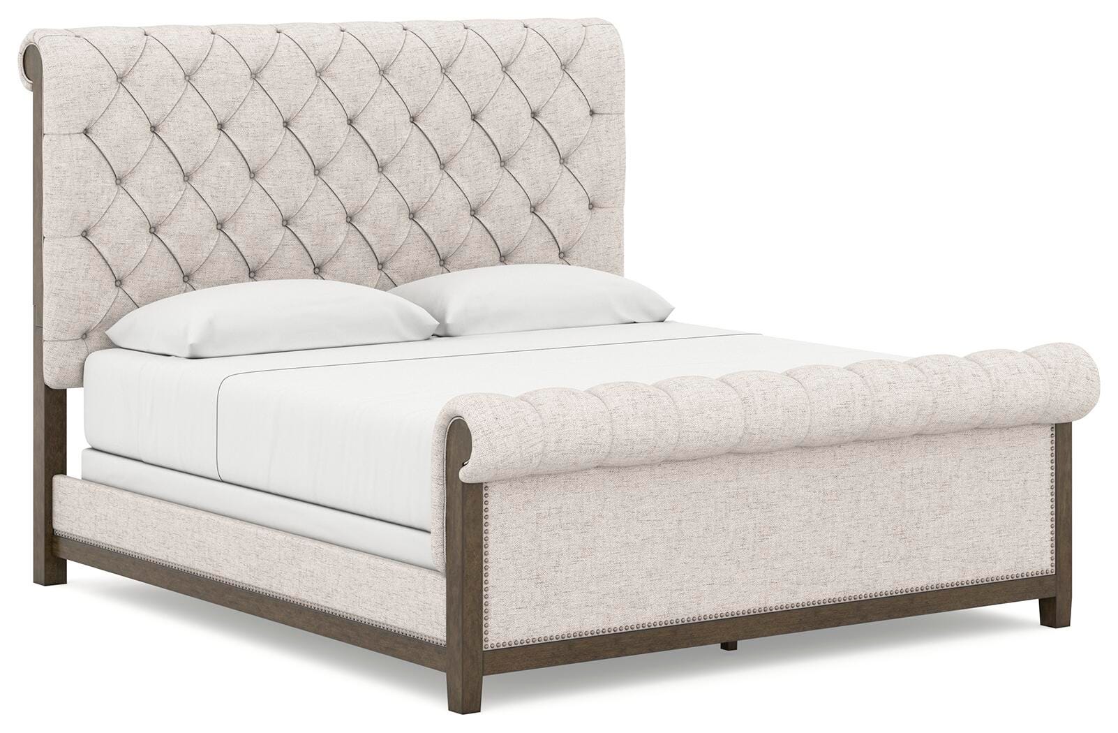 Hillcott King Upholstered Bed, Dresser and Mirror - image 8