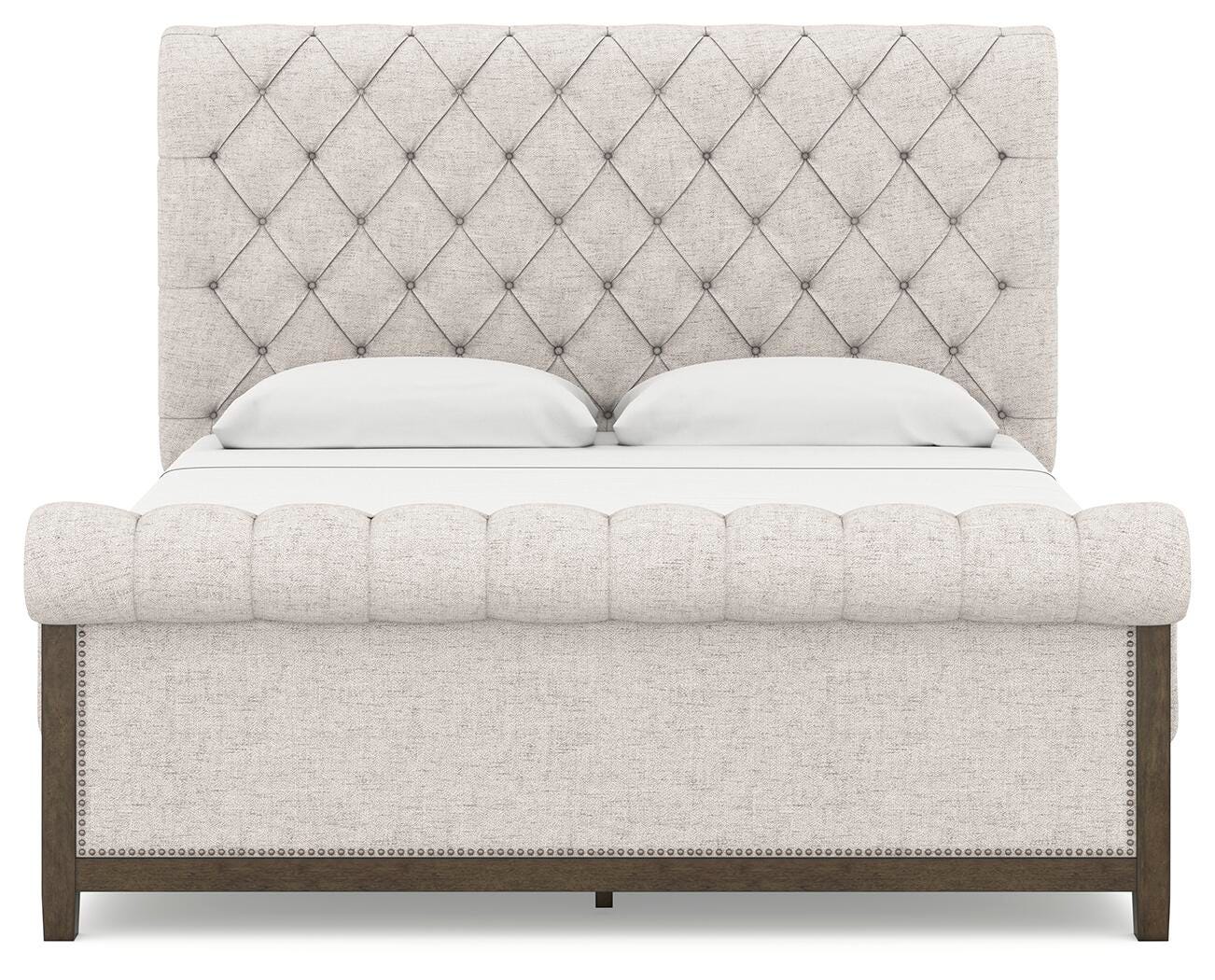 Hillcott King Upholstered Bed, Dresser and Mirror - image 7
