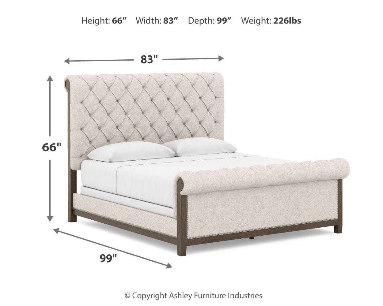 Hillcott King Upholstered Bed, Dresser and Mirror - image 13