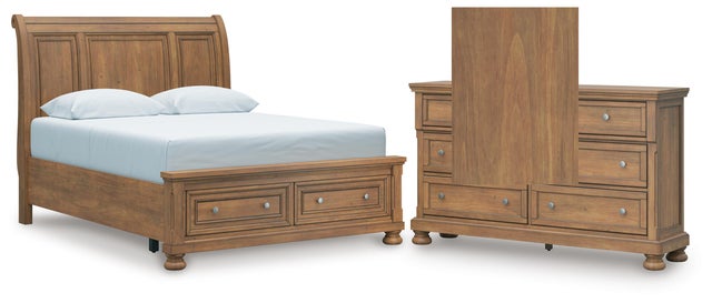 Vandenmore Queen Storage Sleigh Bed with Dresser