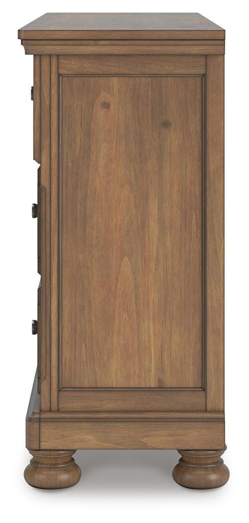 Vandenmore Queen Panel Bed with Dresser, Medium Brown, large