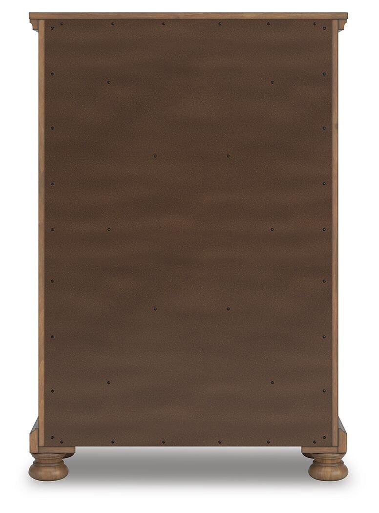 Cama tamaño Queen con trineo, cómoda, espejo, baúl y mesita de noche Vandenmore - image 13