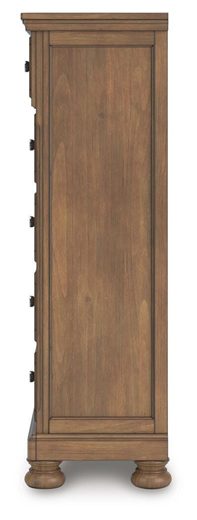 Cama tamaño Queen con trineo, cómoda, espejo, baúl y mesita de noche Vandenmore - image 14