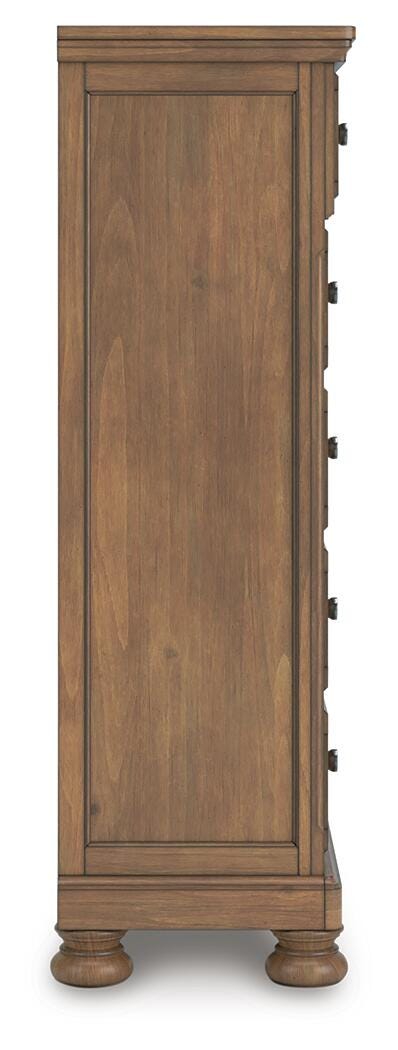 Cama tamaño Queen con trineo, cómoda, espejo, baúl y mesita de noche Vandenmore - image 12