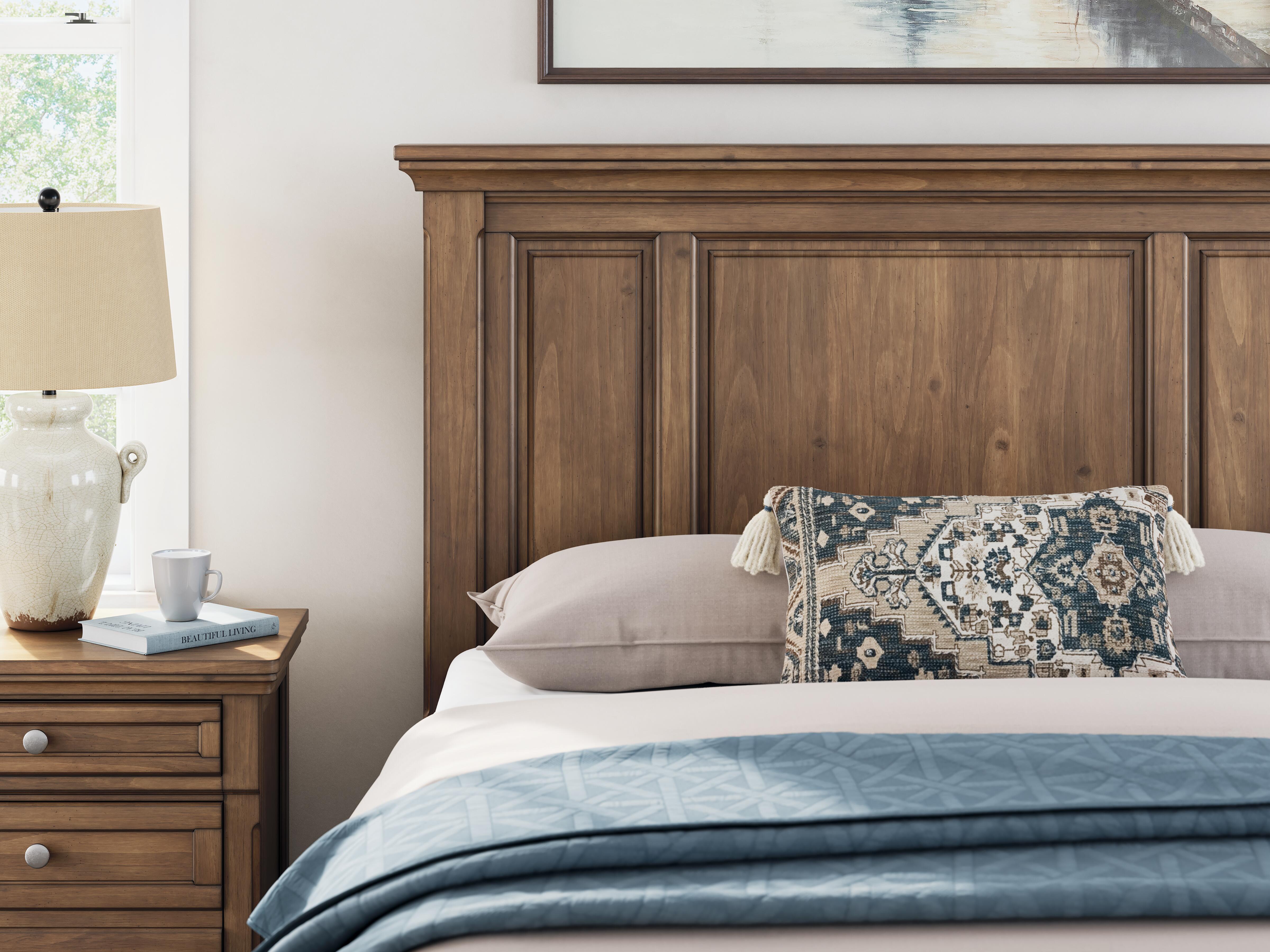 Vandenmore Queen Panel Bed with Dresser, Medium Brown, large