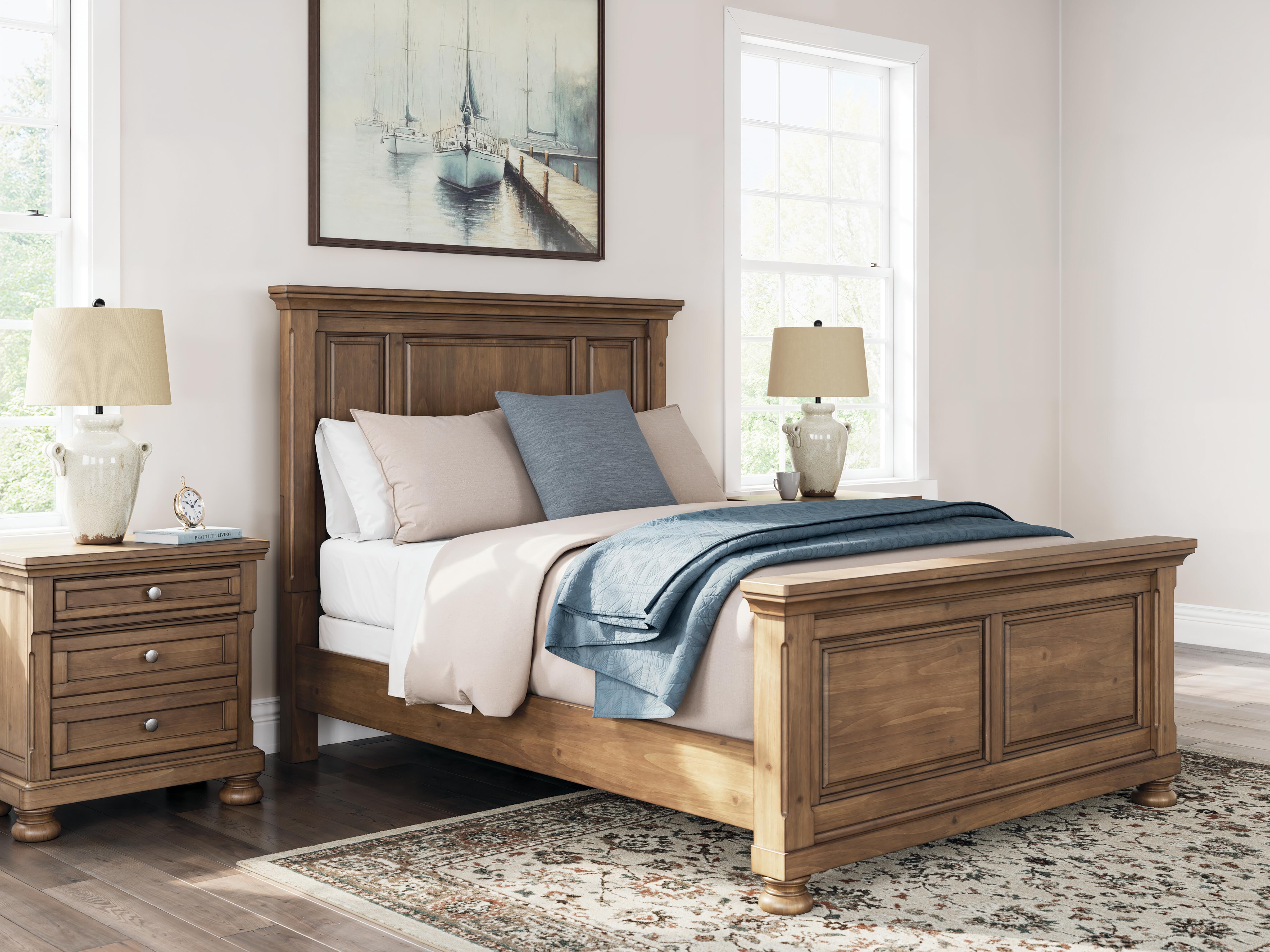 Vandenmore Queen Panel Bed with Dresser, Medium Brown, large