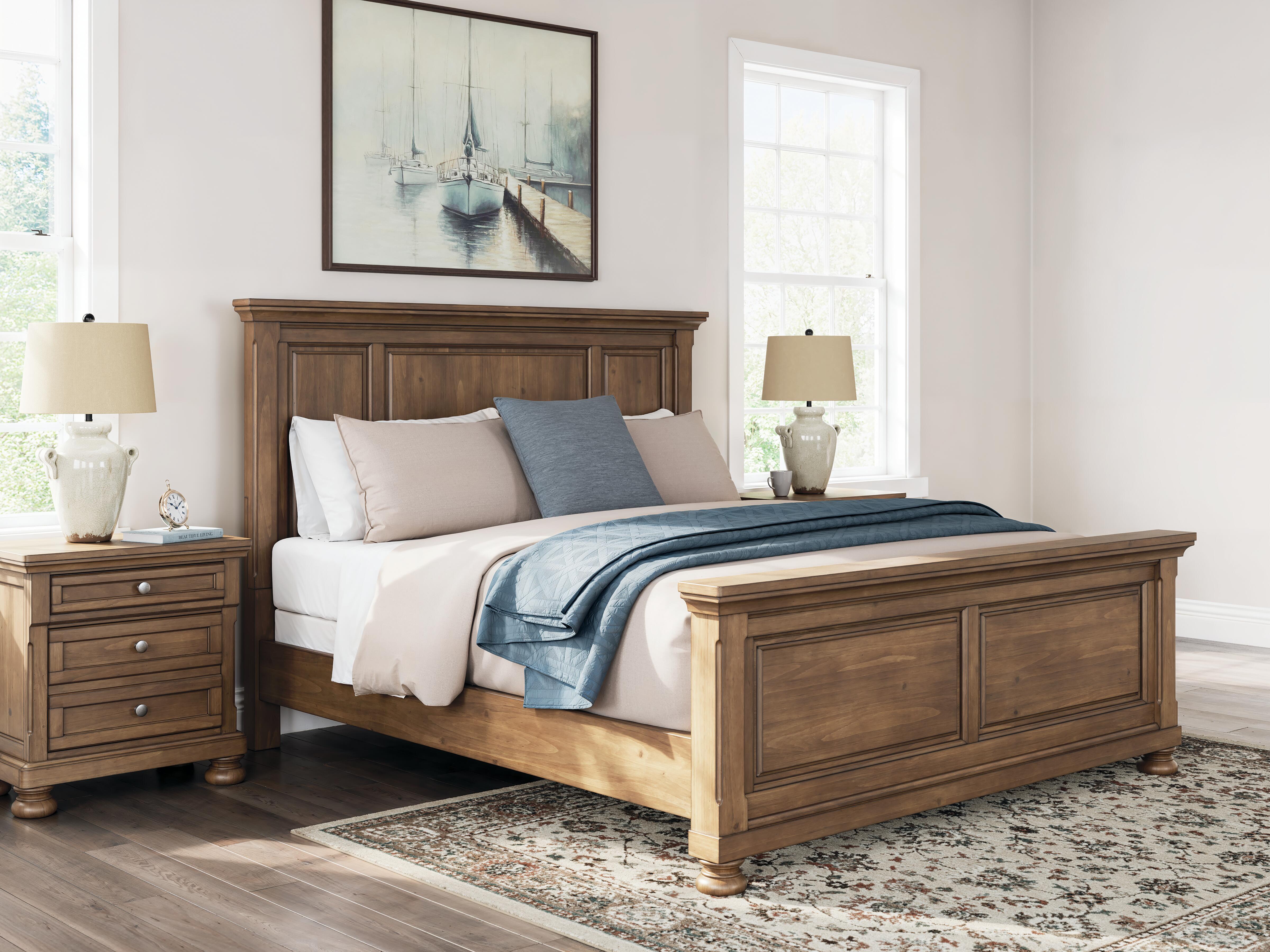 Vandenmore Queen Panel Bed, Medium Brown, rollover