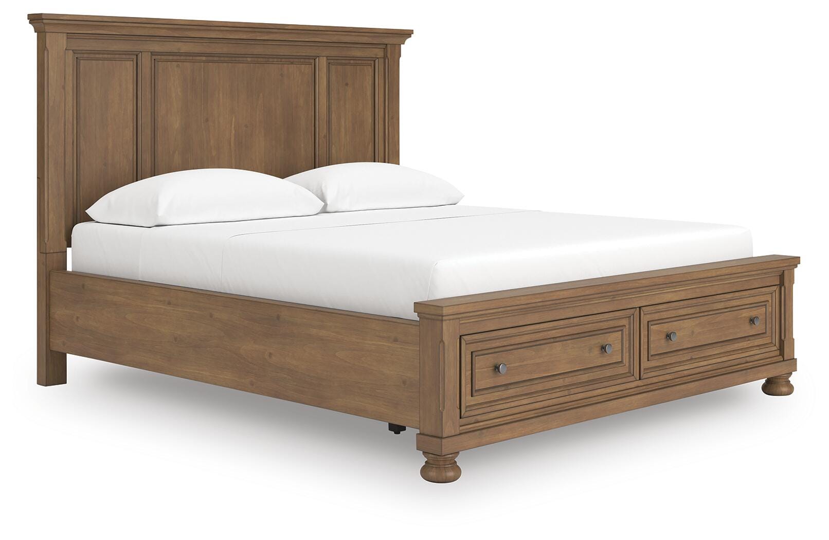 Vandenmore California King Panel Storage Bed, Medium Brown, large