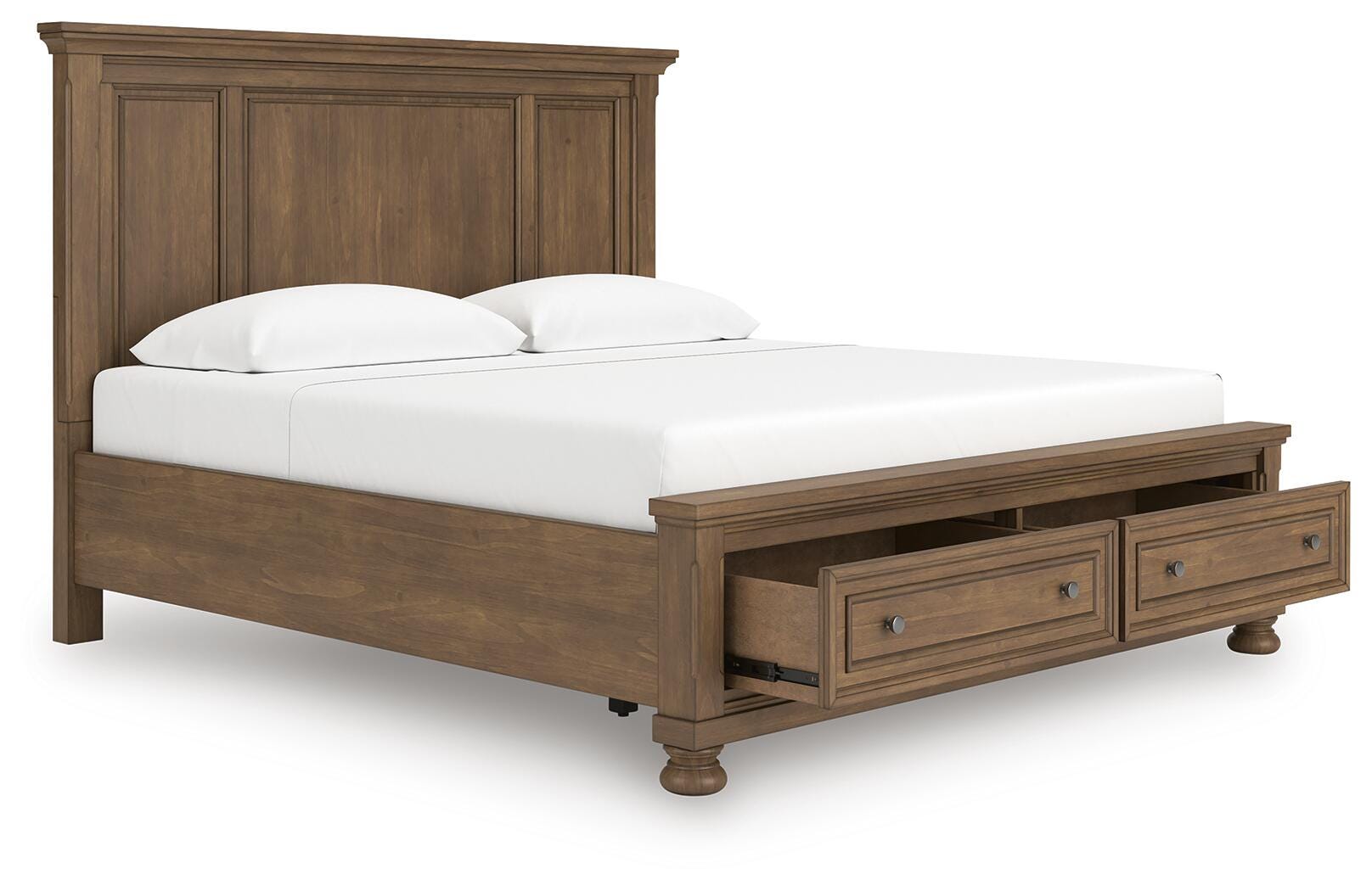 Vandenmore King Panel Storage Bed, Medium Brown, rollover