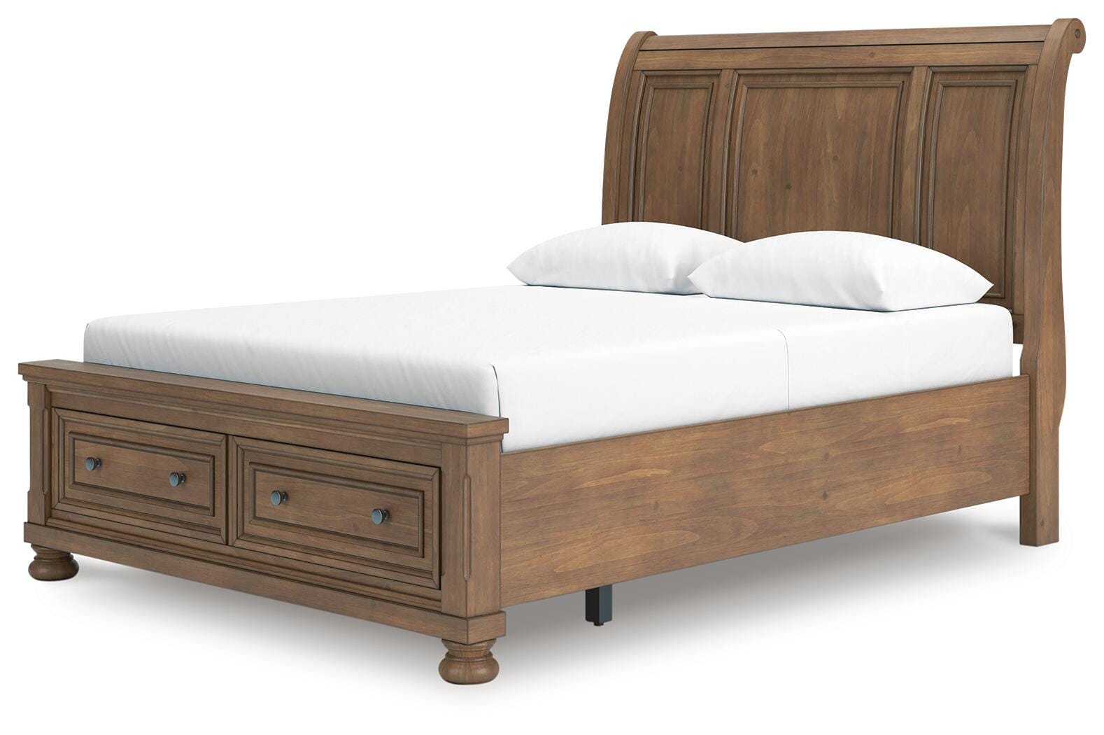 Cama tamaño Queen con trineo, cómoda, espejo, baúl y mesita de noche Vandenmore - image 24