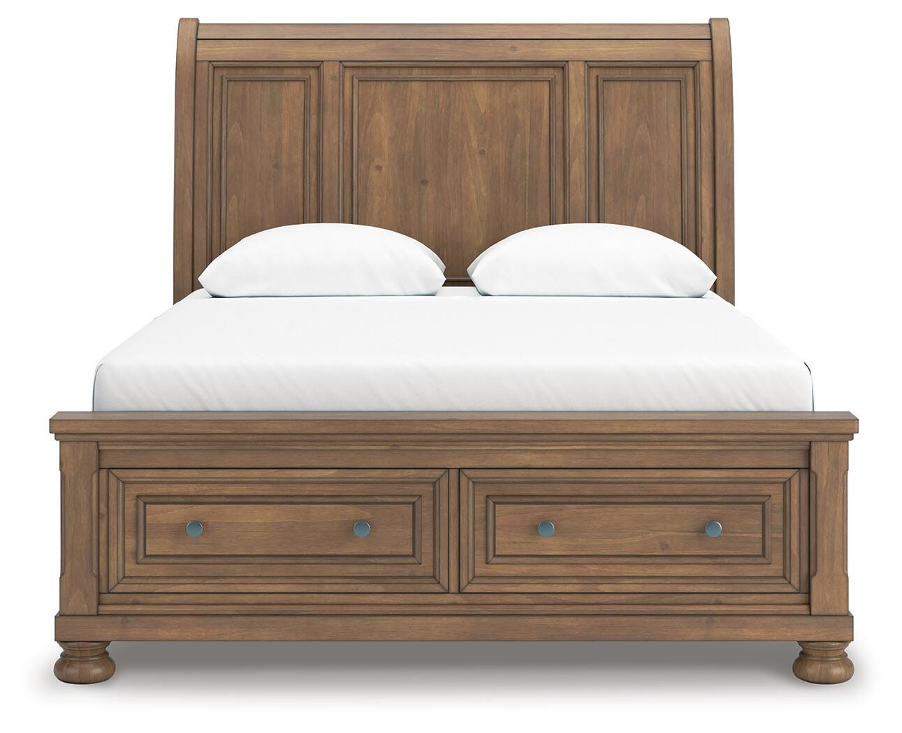 Cama tamaño Queen con trineo, cómoda, espejo, baúl y mesita de noche Vandenmore - image 17