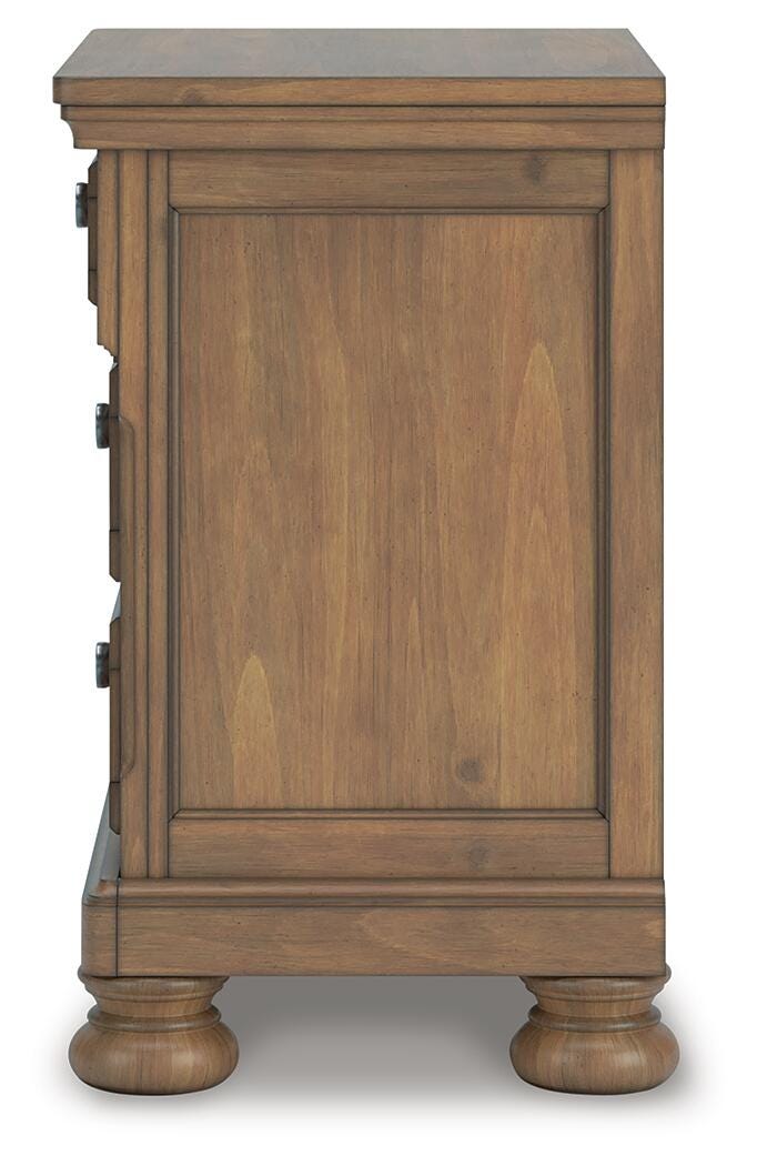 Cama tamaño Queen con trineo, cómoda, espejo, baúl y mesita de noche Vandenmore - image 30