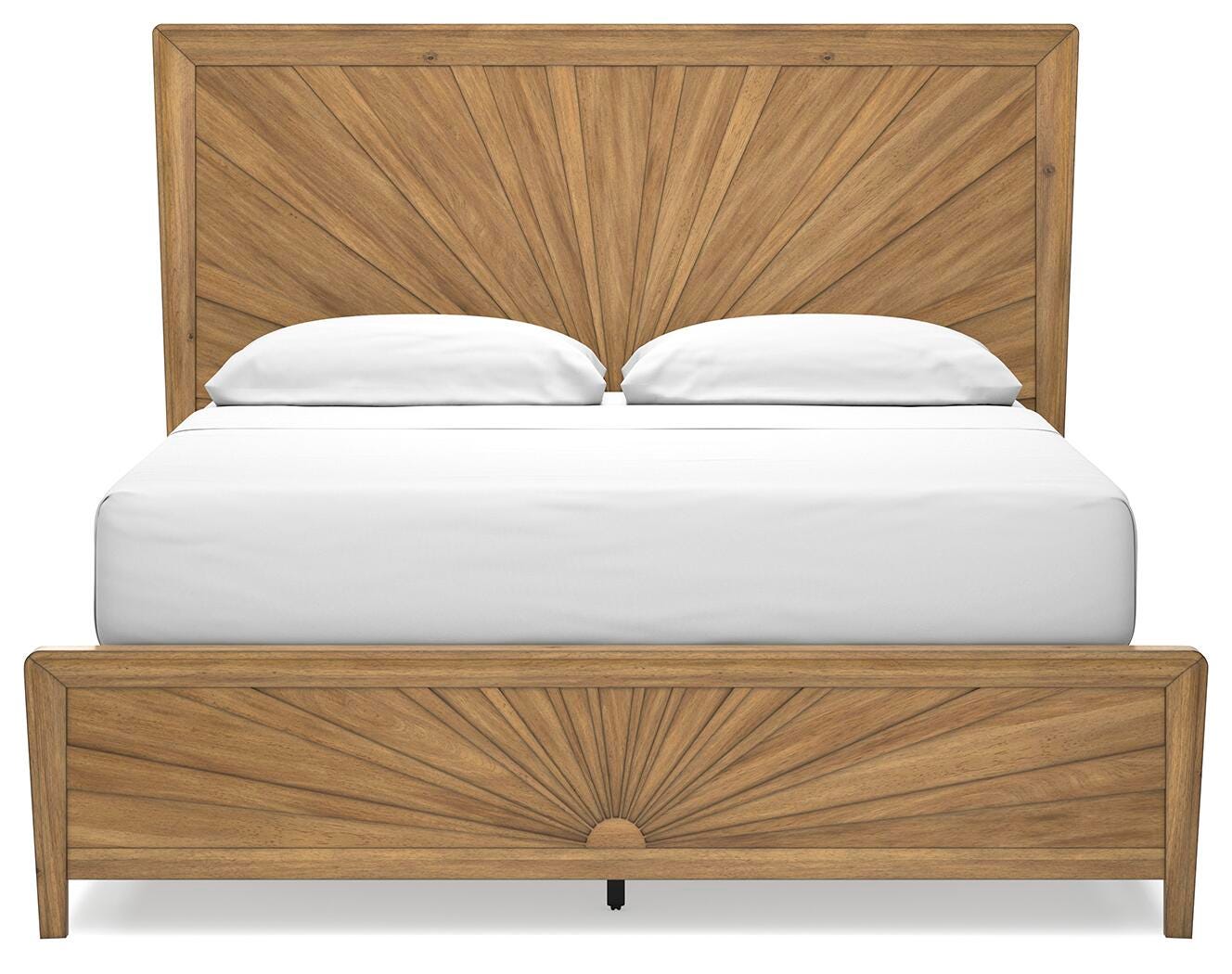 Takston California King Panel Bed, Light Brown, large