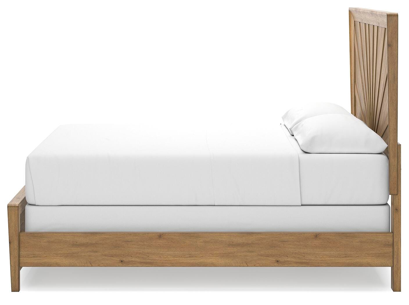 Takston California King Panel Bed, Light Brown, large